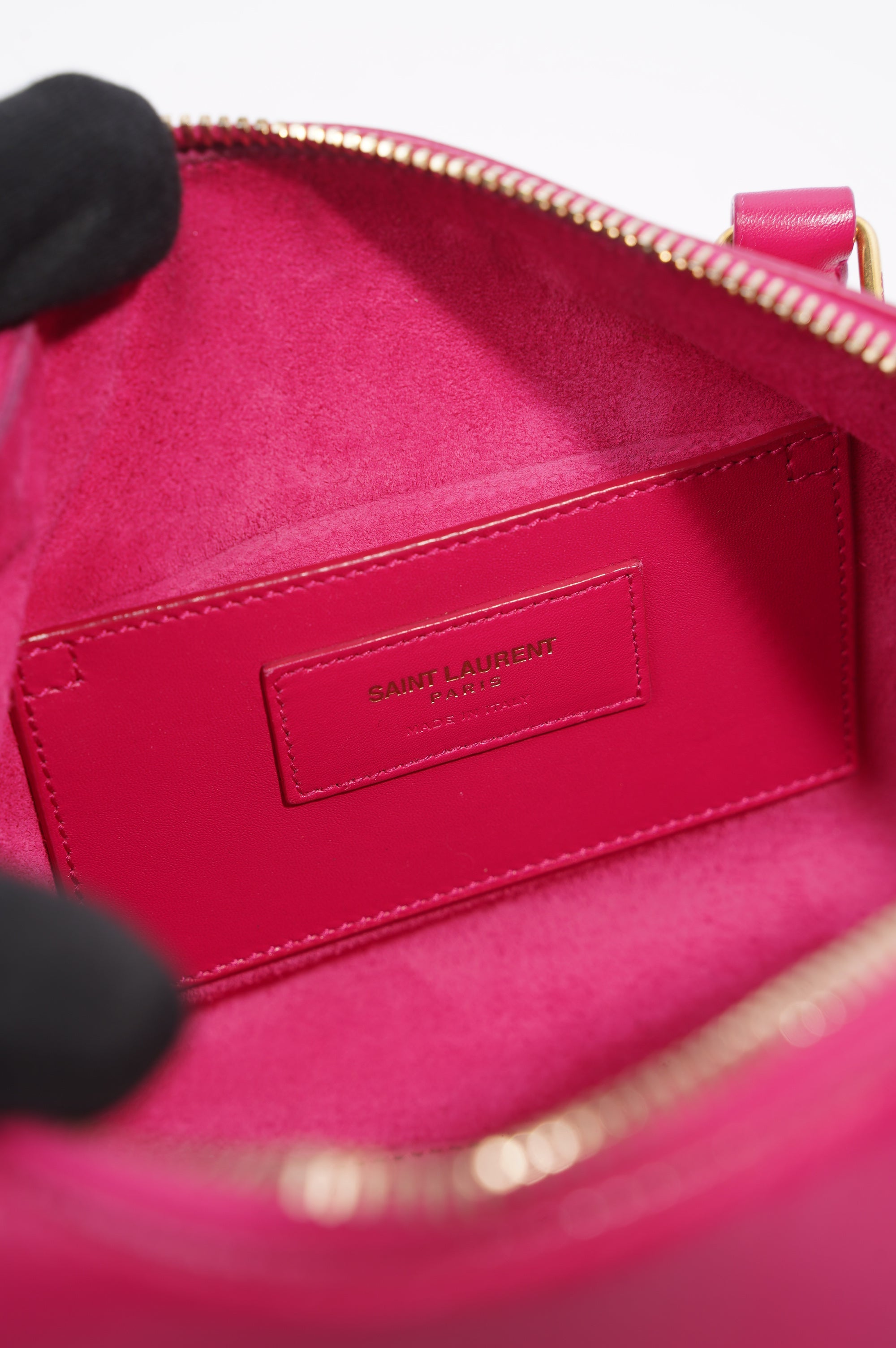 Saint Laurent Mini Duffle Bag Pink Leather