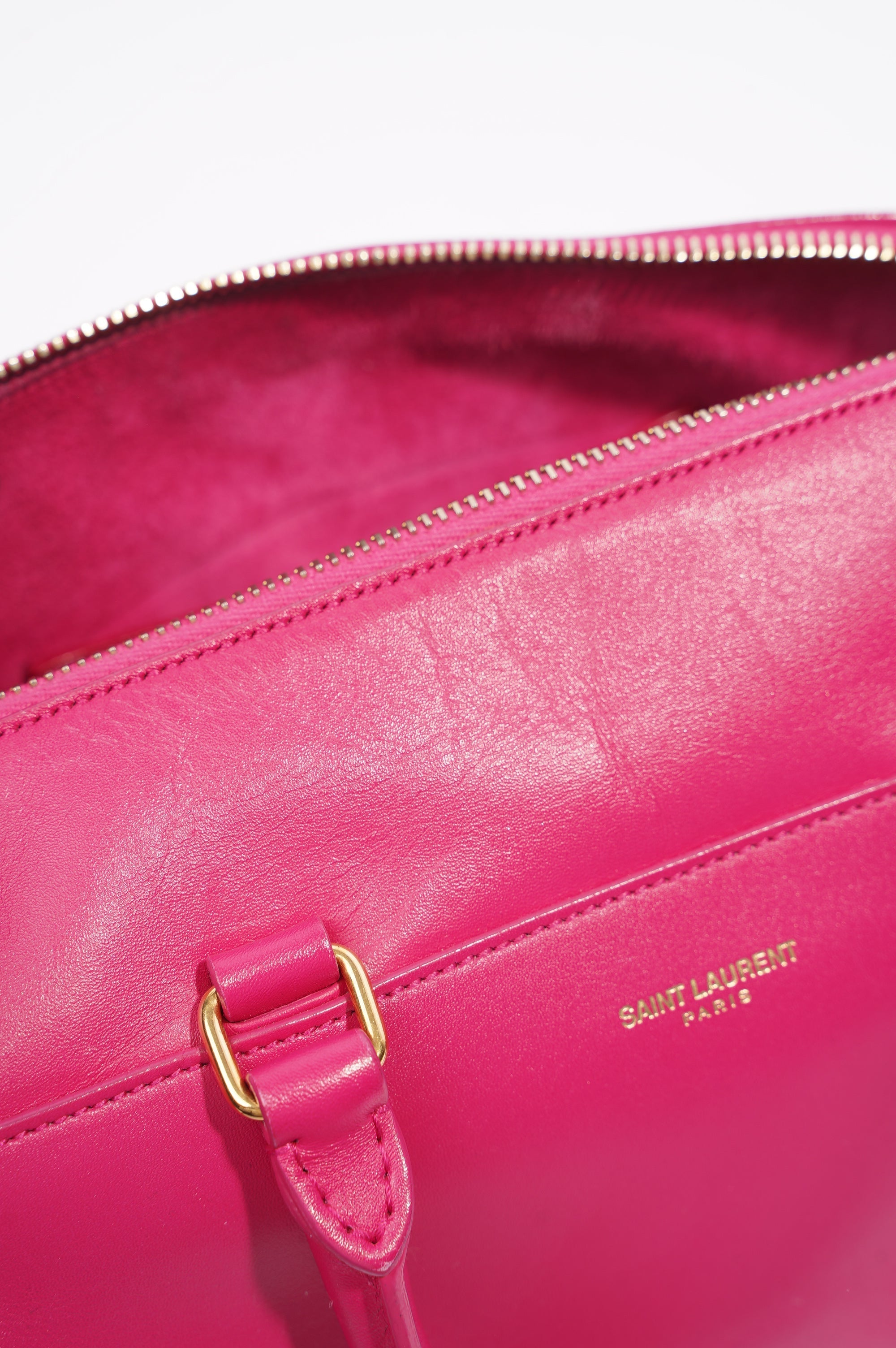 Saint Laurent Mini Duffle Bag Pink Leather