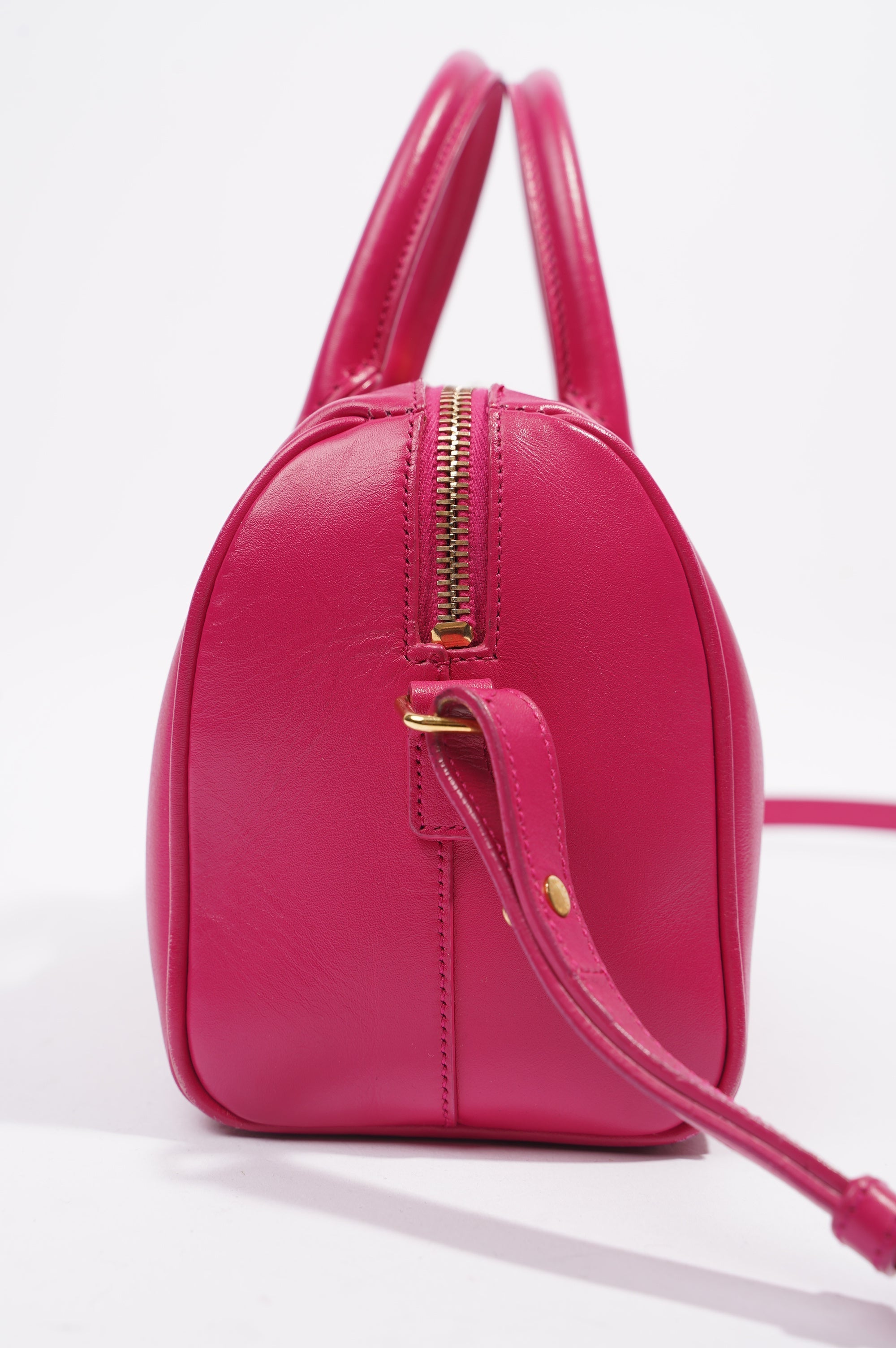 Saint Laurent Mini Duffle Bag Pink Leather