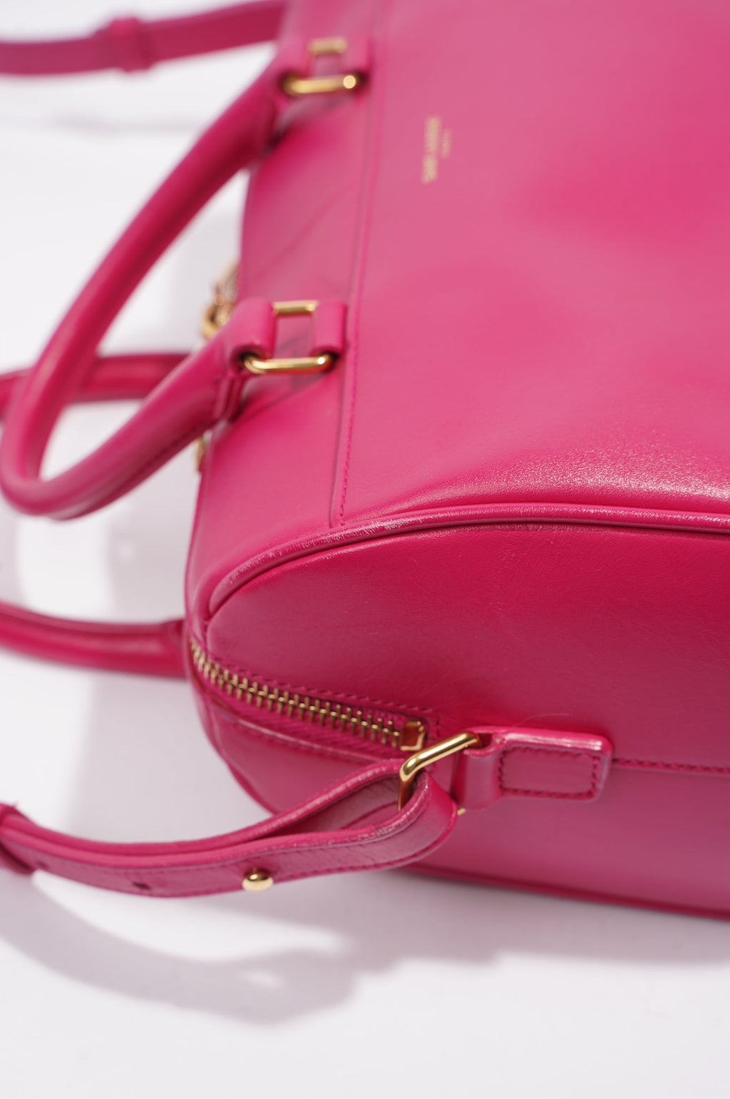 Saint Laurent Mini Duffle Bag Pink Leather