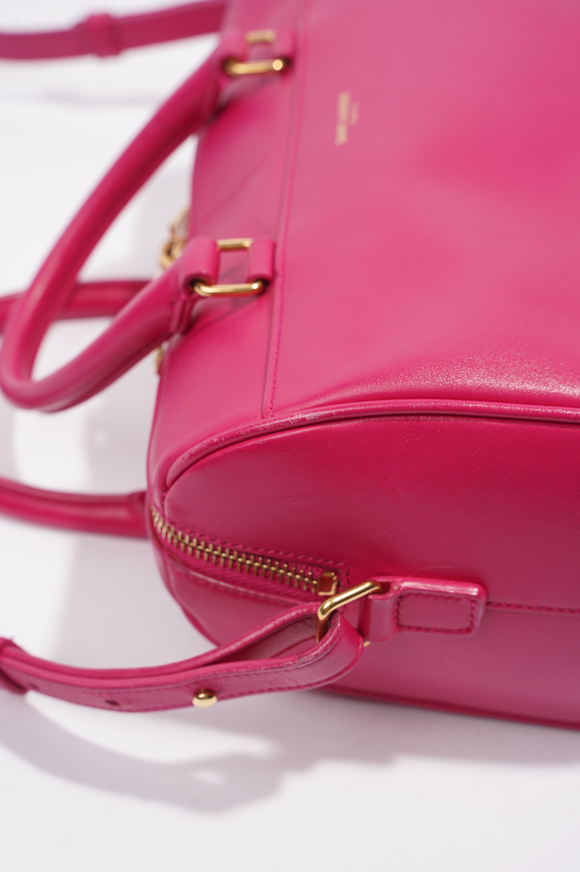 Saint Laurent Mini Duffle Bag Pink Leather