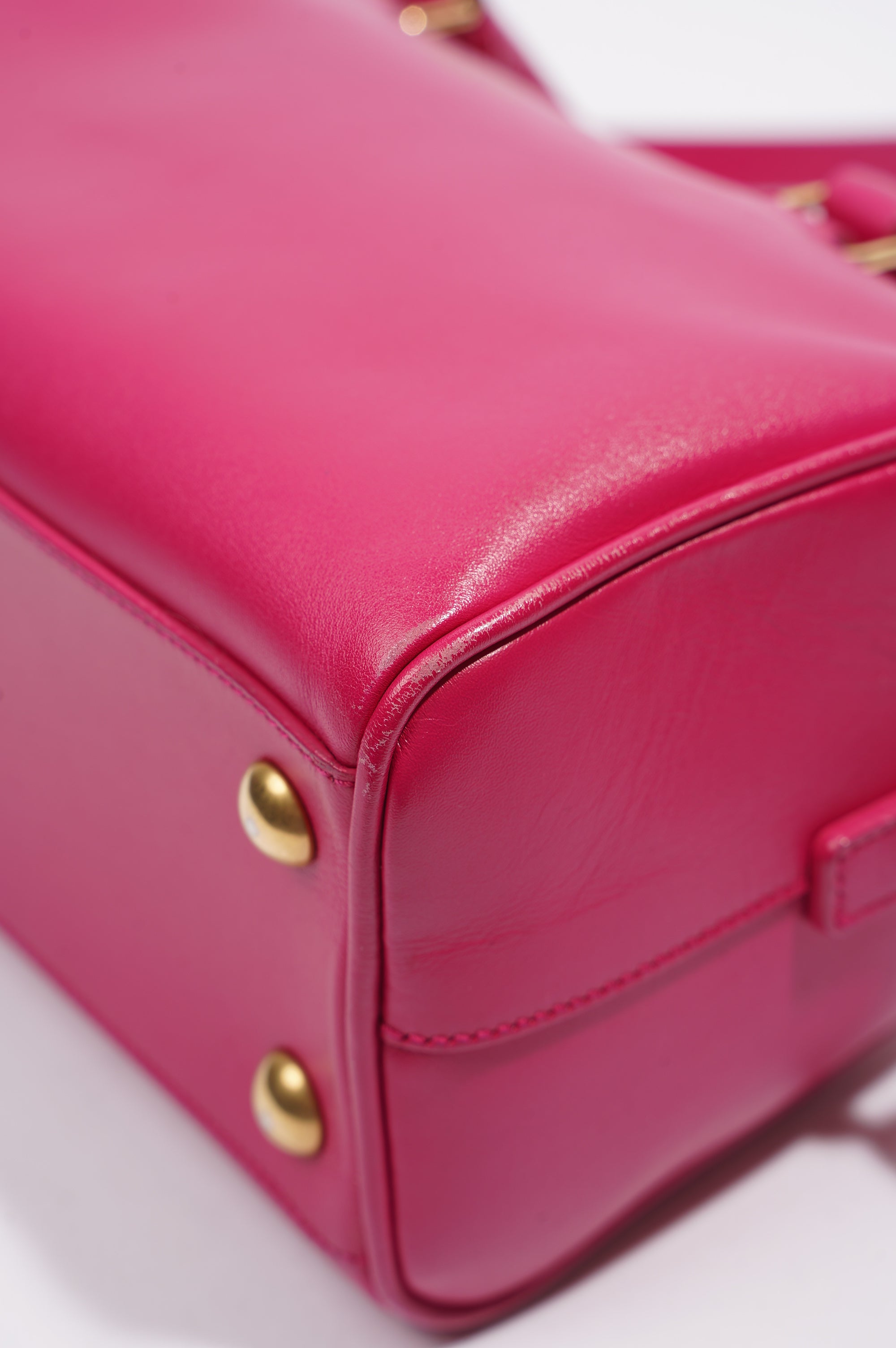 Saint Laurent Mini Duffle Bag Pink Leather