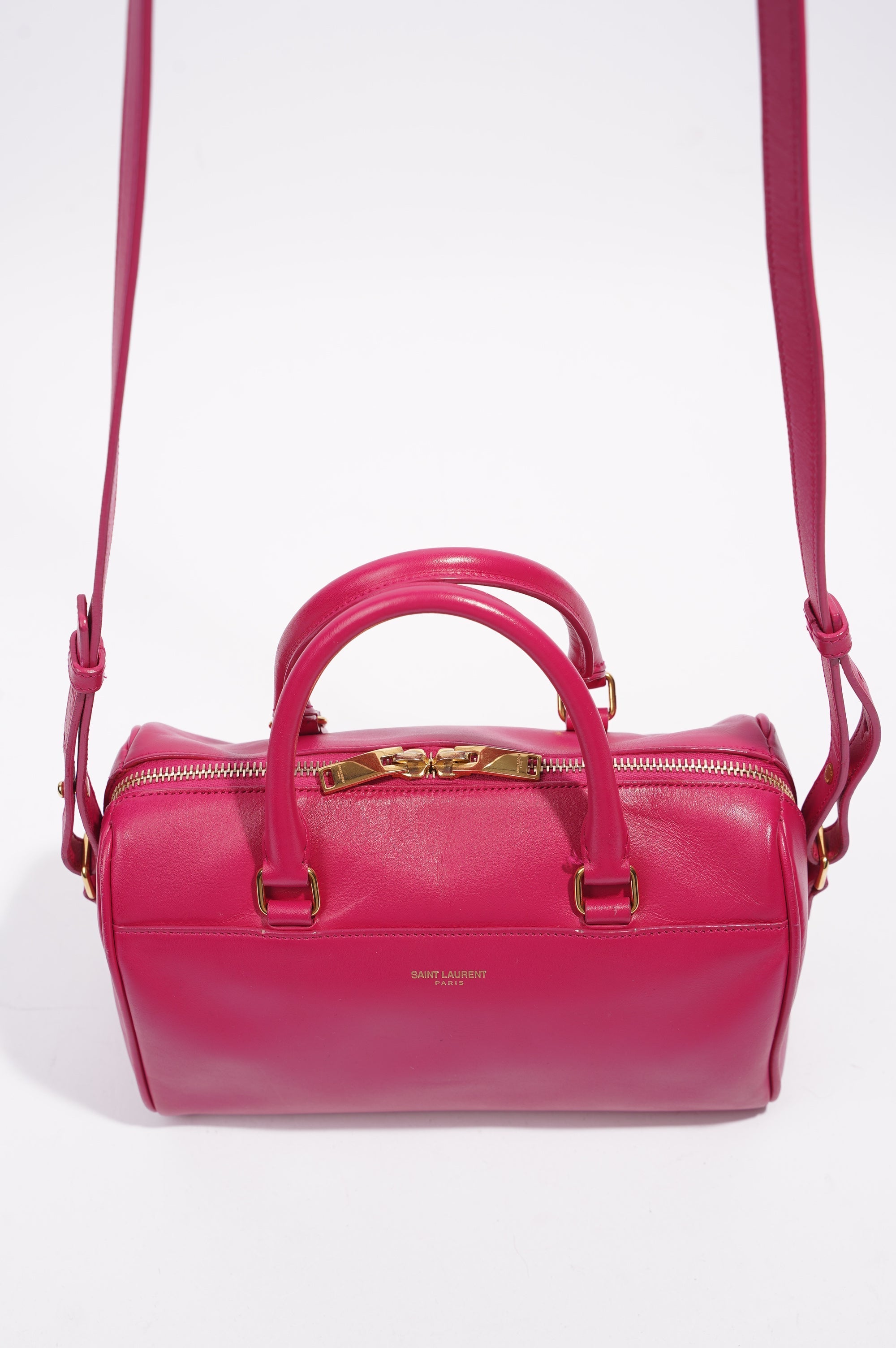 Saint Laurent Mini Duffle Bag Pink Leather