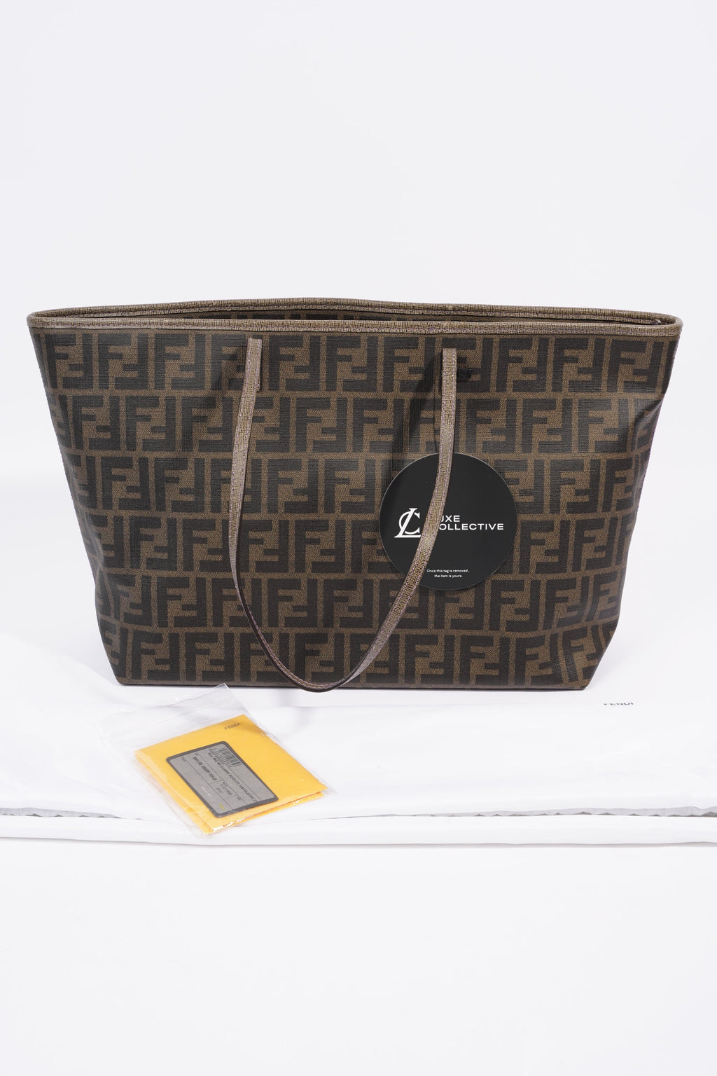 Fendi Zipped Tote Bag Zucca Print / Purple Canvas