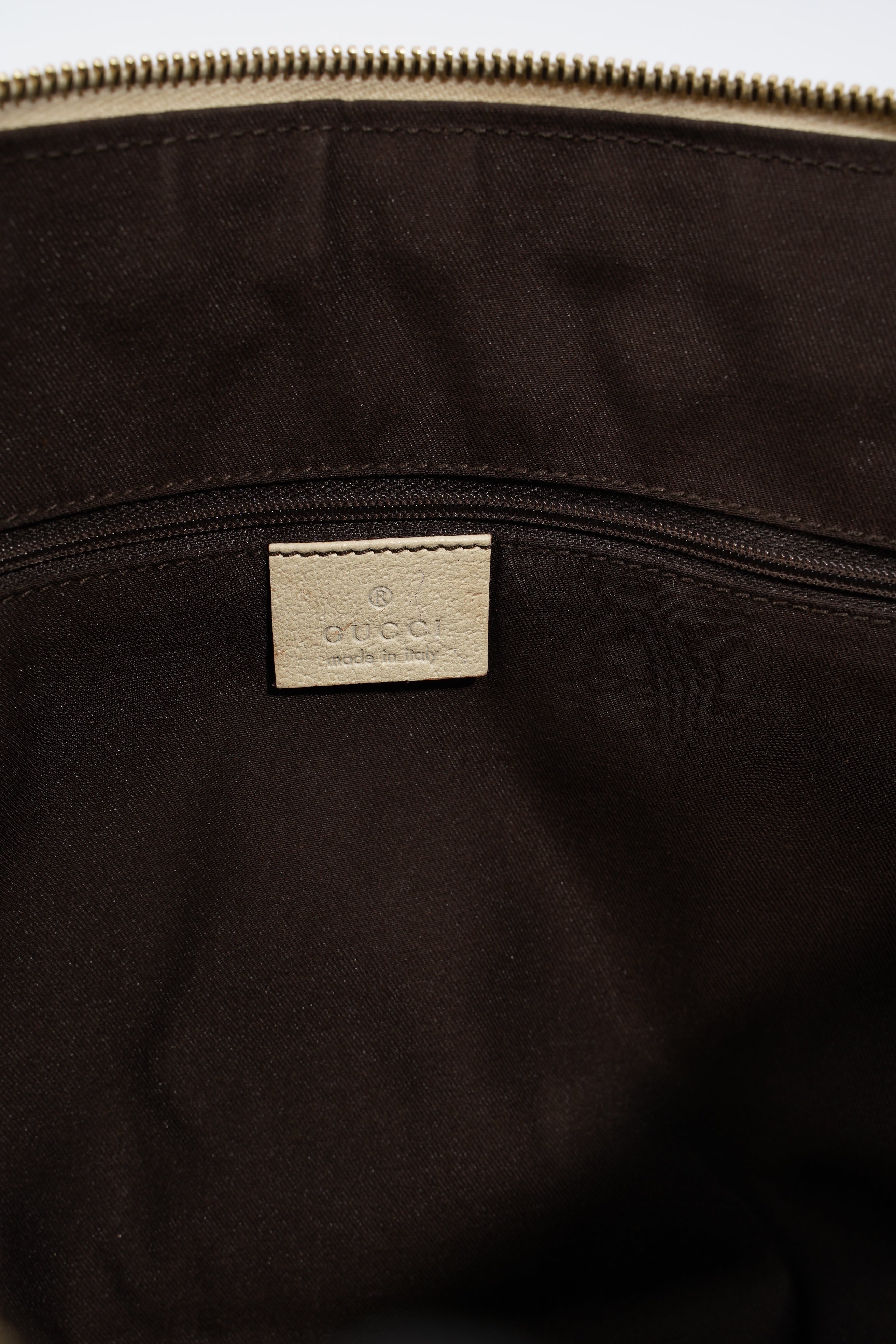 Gucci Abbey Shoulder Bag Supreme Print / White Canvas Small