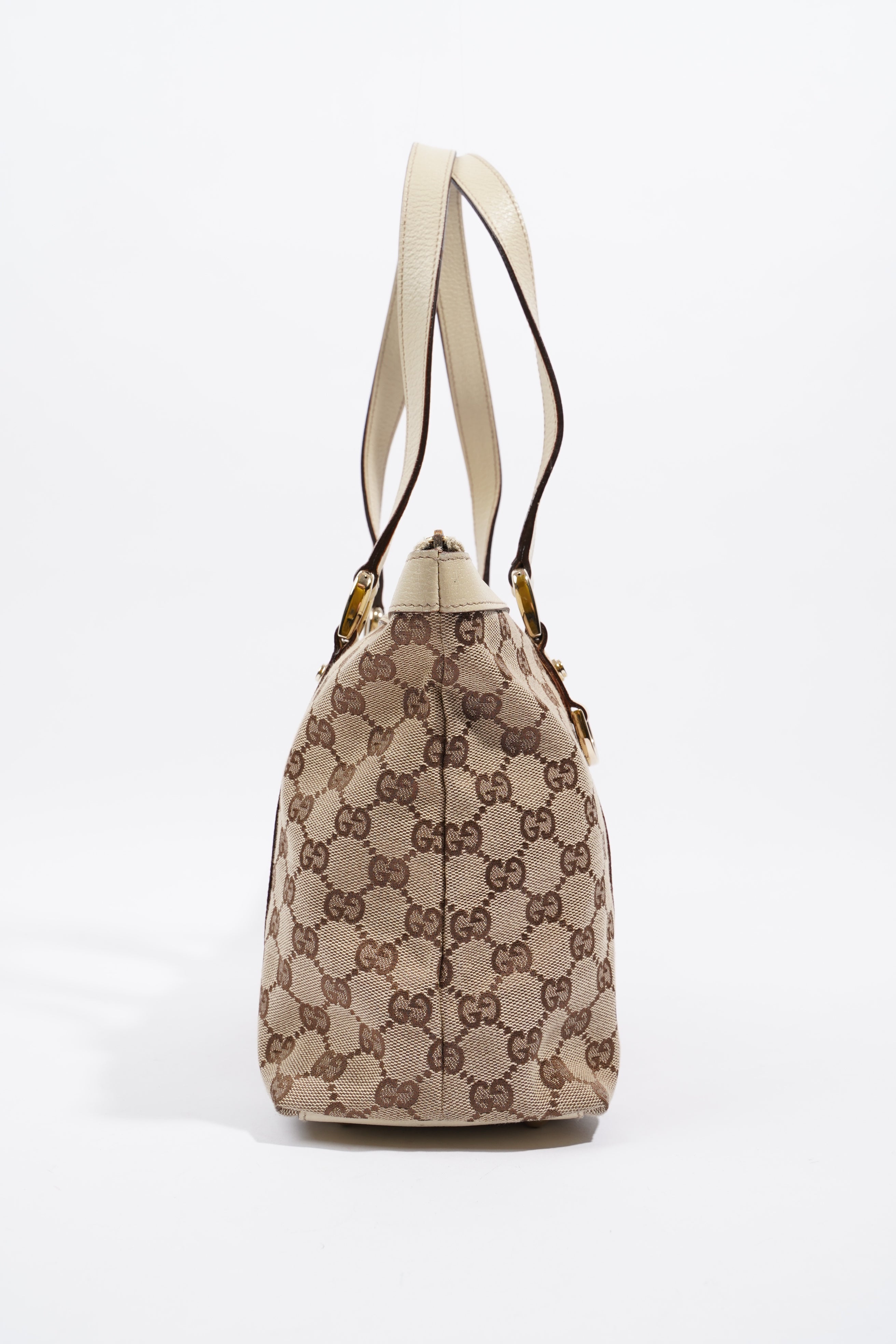Gucci Abbey Shoulder Bag Supreme Print / White Canvas Small