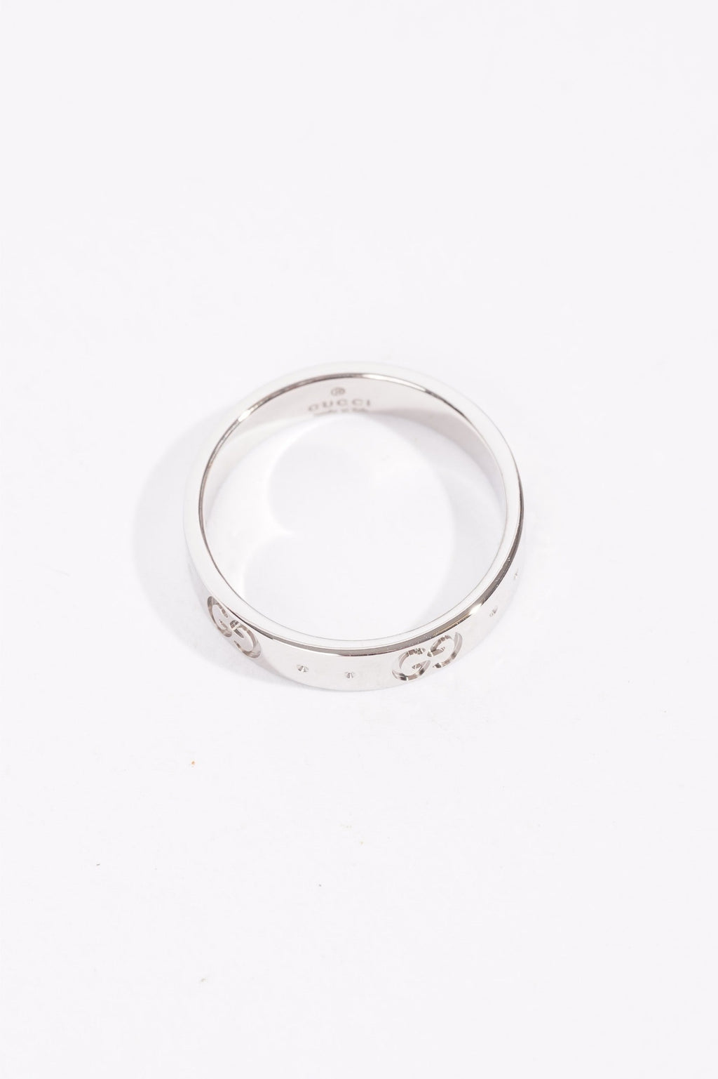 Gucci Icon Logo Ring White Gold White Gold 10