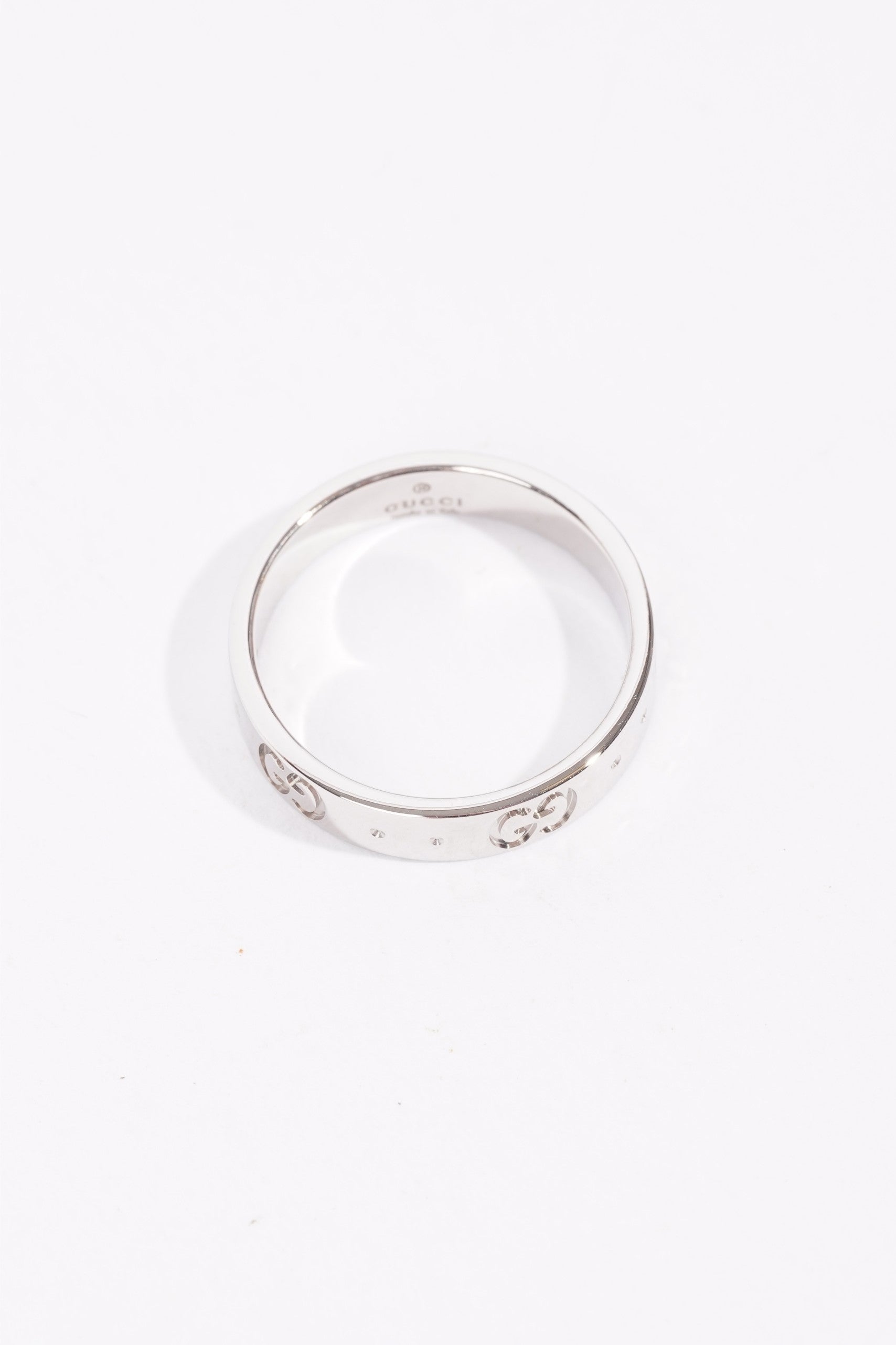 Gucci Icon Logo Ring White Gold White Gold 10