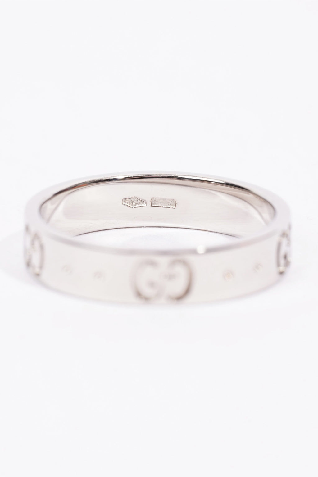 Gucci Icon Logo Ring White Gold White Gold 10
