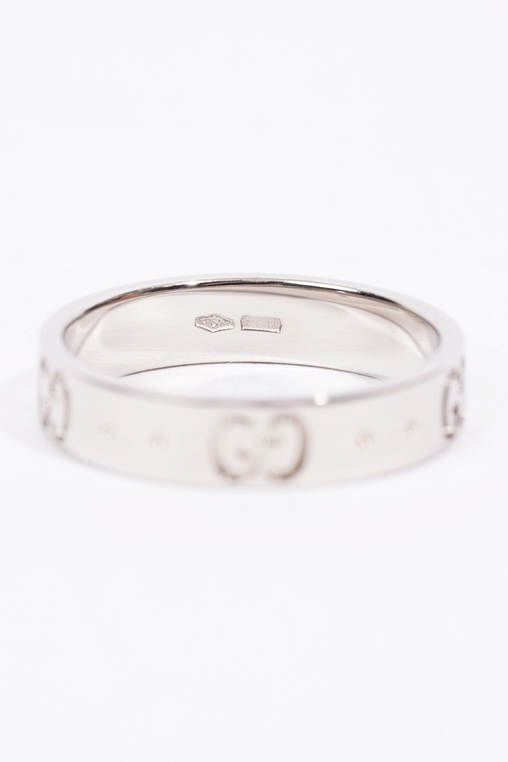 Gucci Icon Logo Ring White Gold White Gold 10