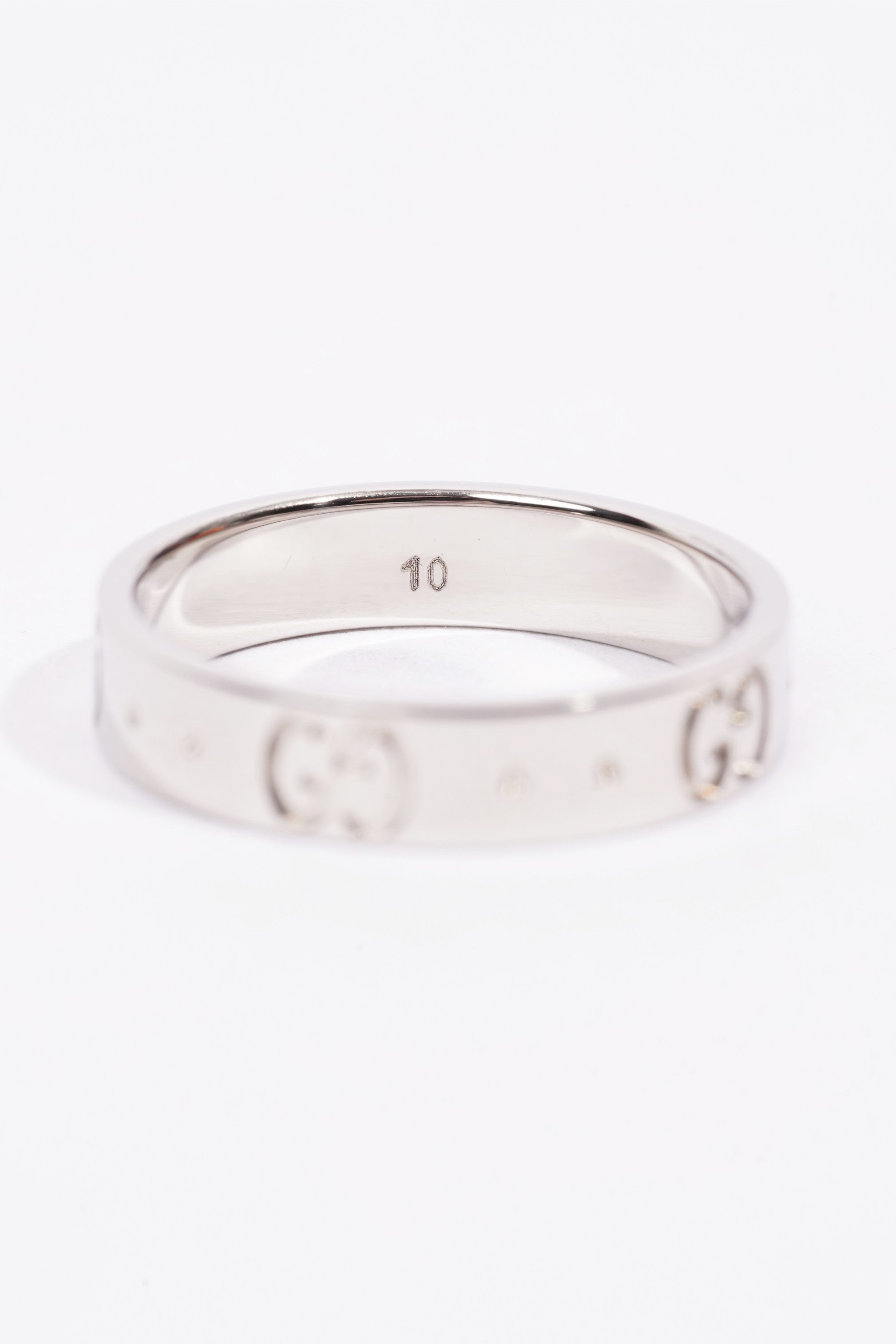 Gucci Icon Logo Ring White Gold White Gold 10