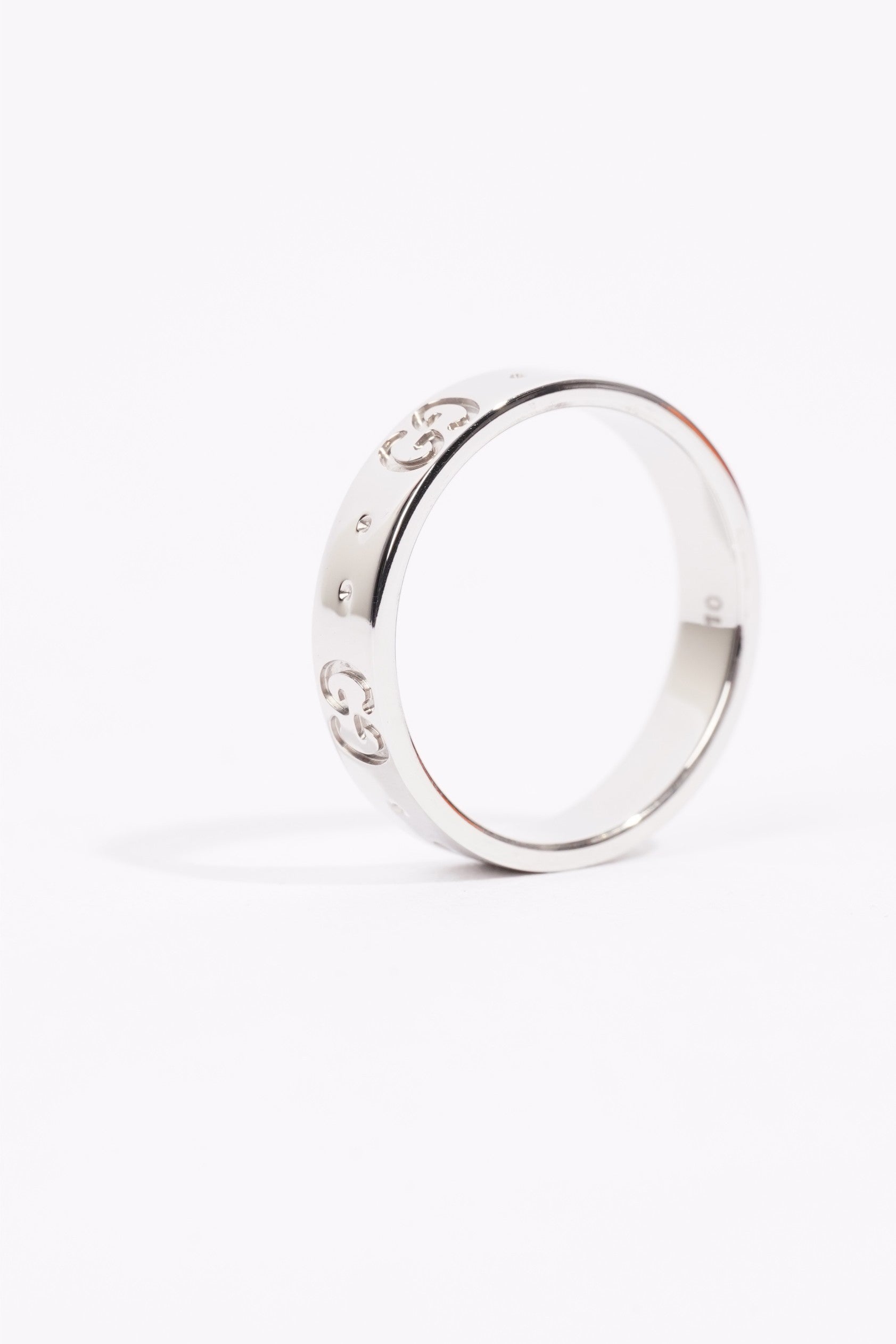 Gucci Icon Logo Ring White Gold White Gold 10