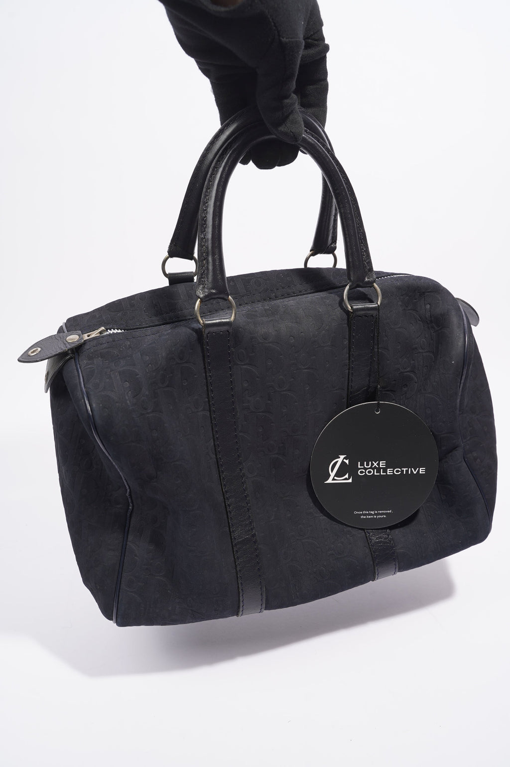 Christian Dior Boston Bag Navy Technical Fabric