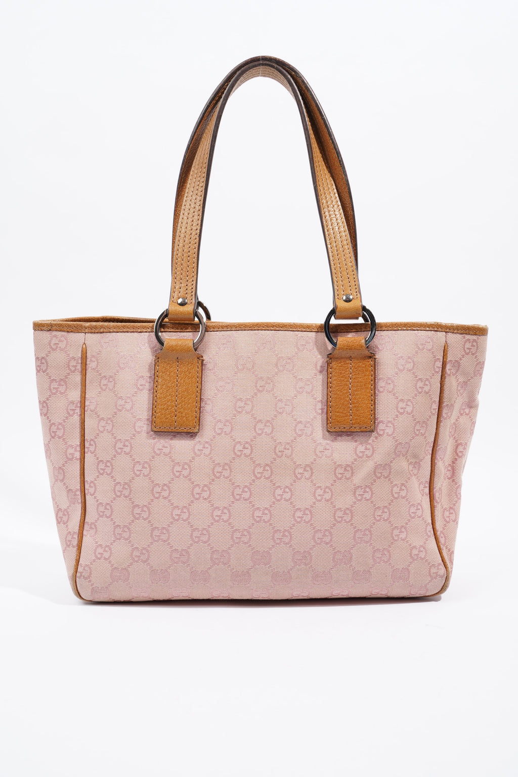 Gucci Tote Bag Pink / Brown Canvas Small