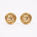 Chanel Logo Pearl Earings Gold / Pearl Gold Plated