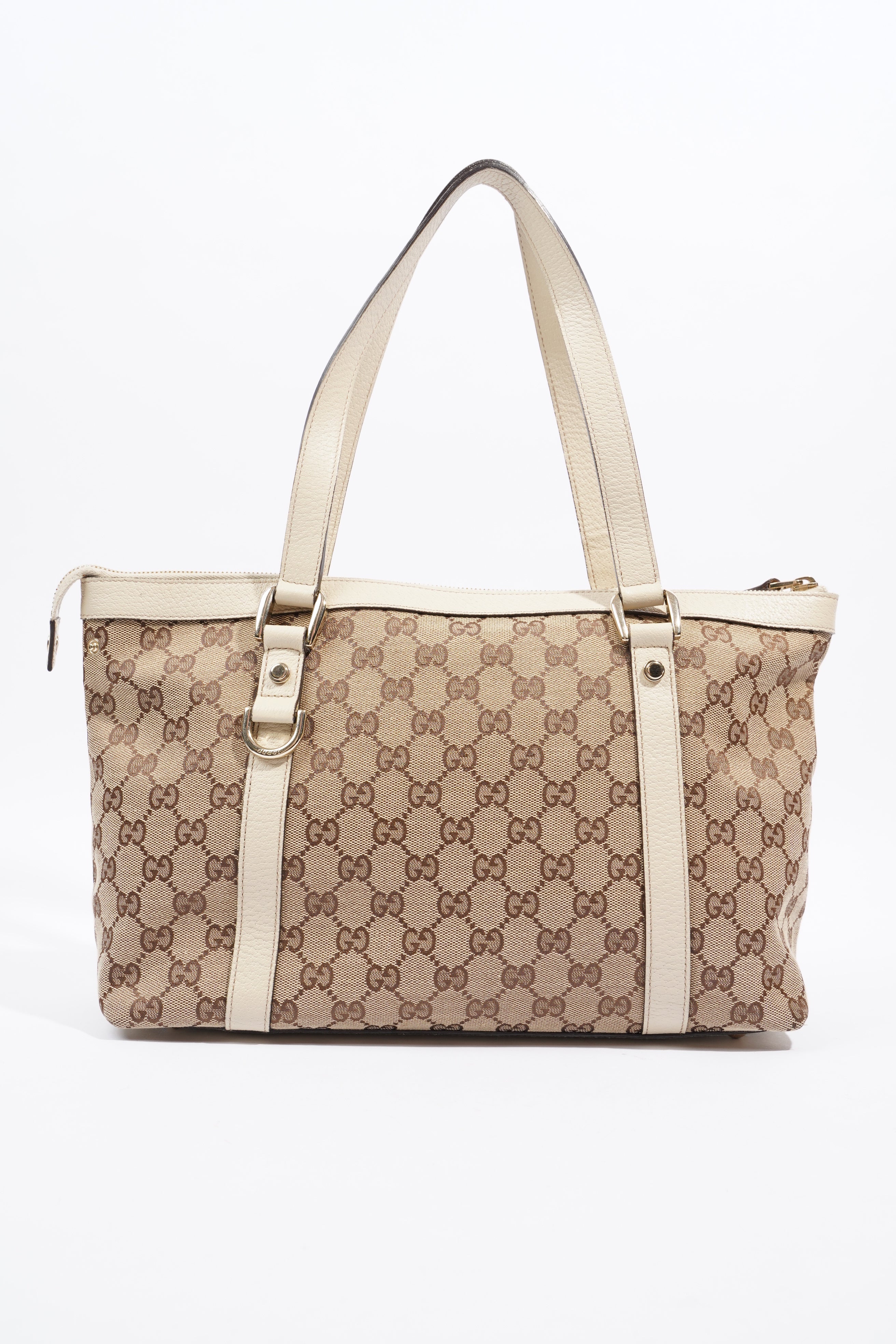 Gucci Abbey Shoulder Bag Supreme Print / White Canvas Medium