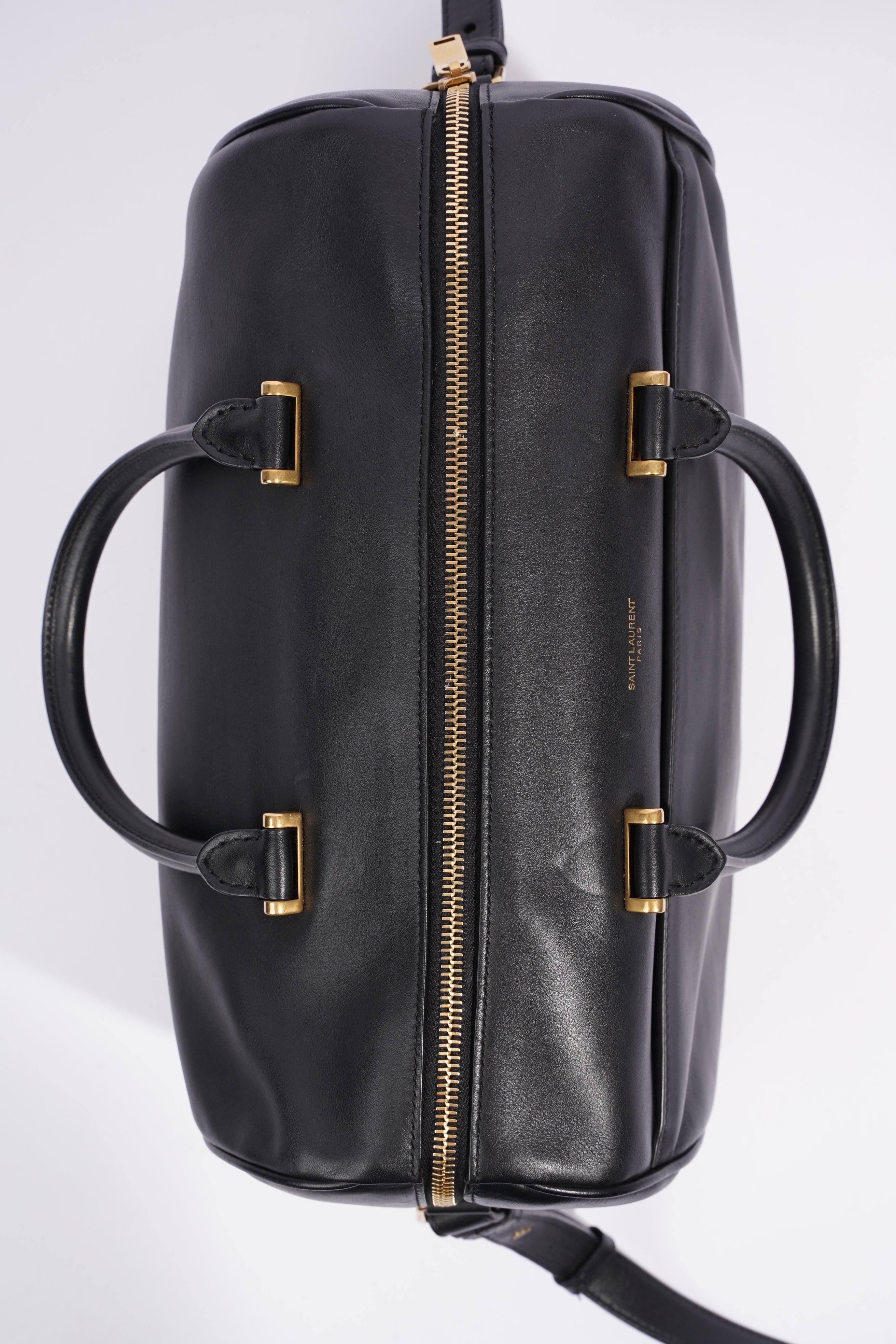 Saint Laurent Duffle Bag Black Leather Small