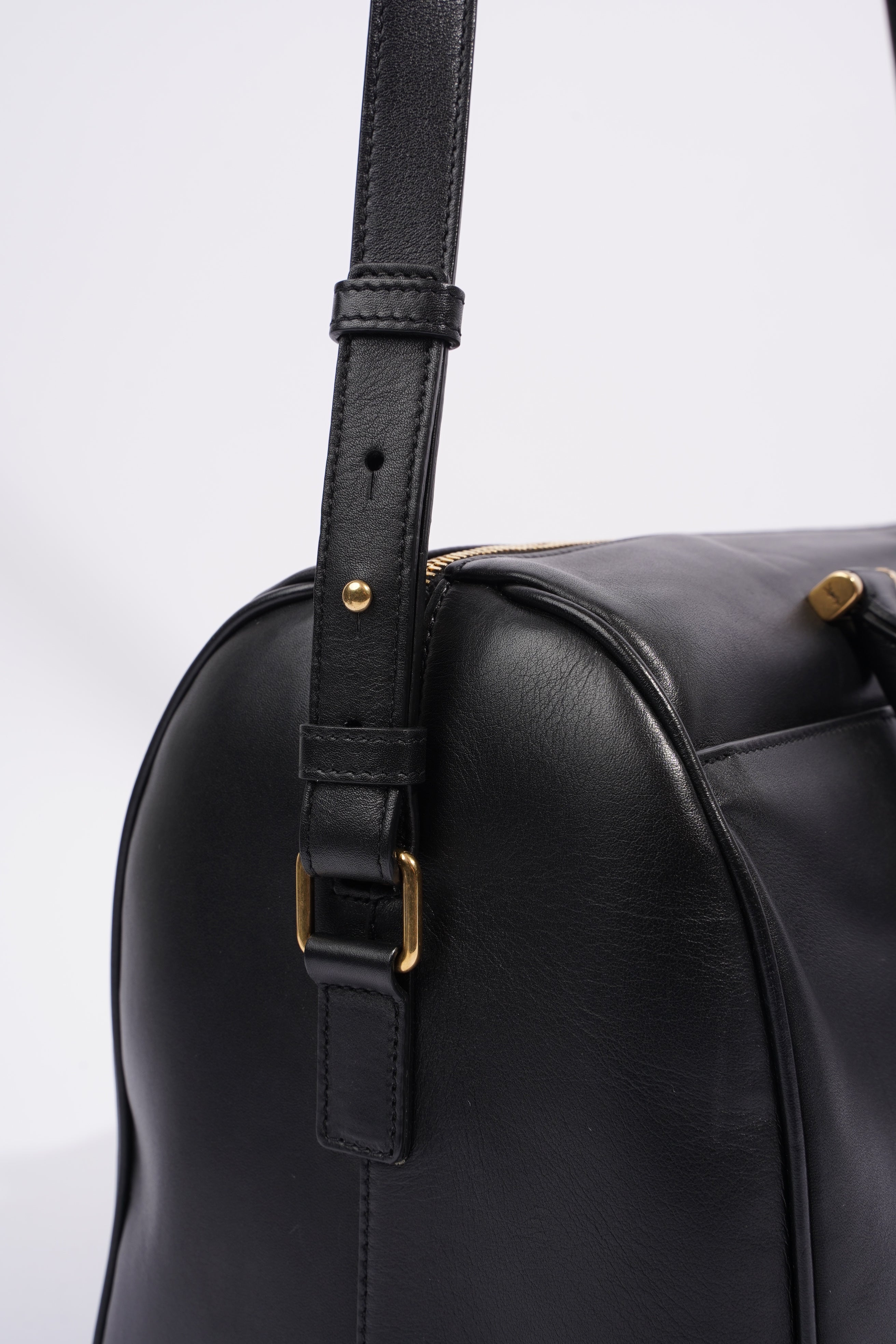 Saint Laurent Duffle Bag Black Leather Small