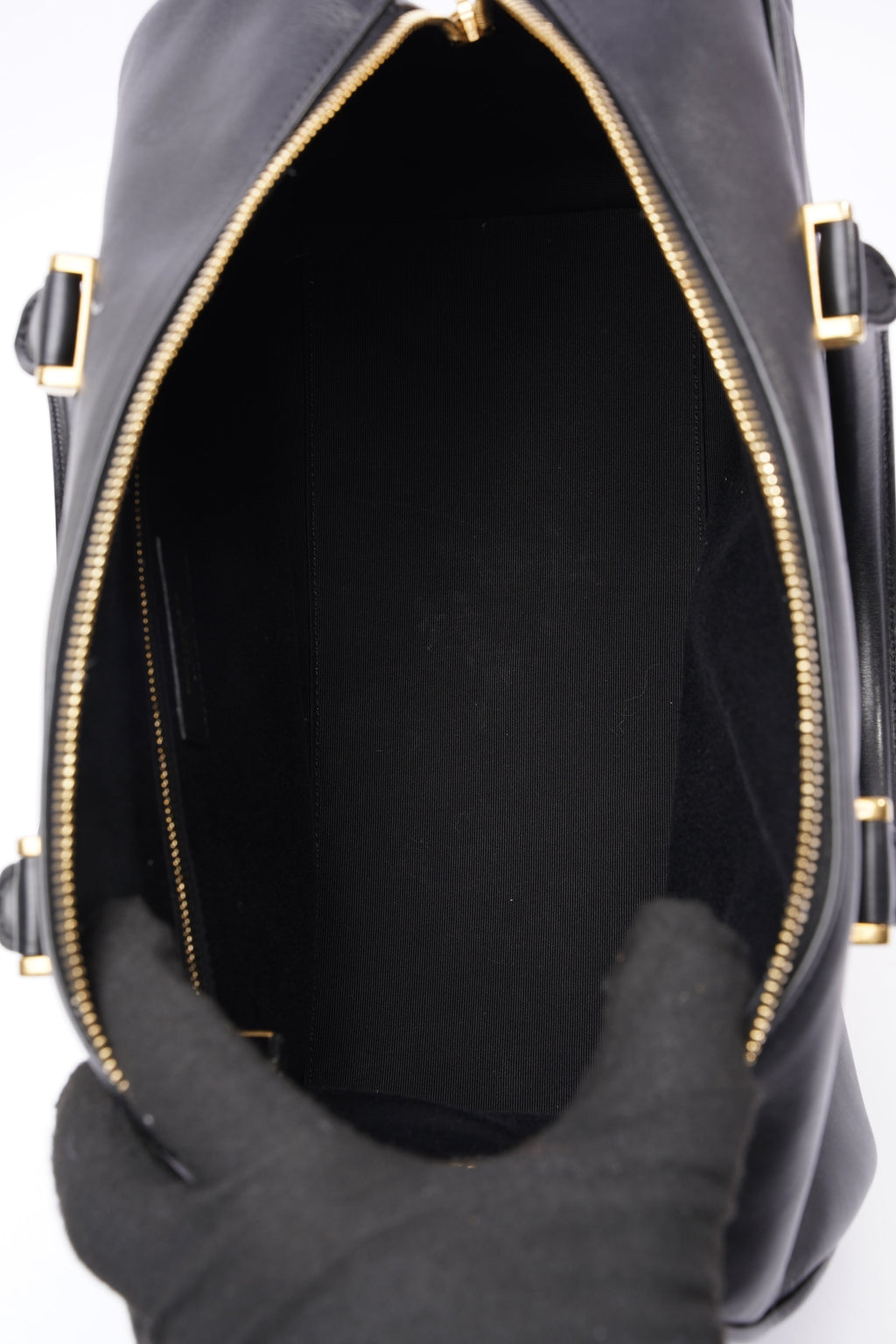 Saint Laurent Duffle Bag Black Leather Small