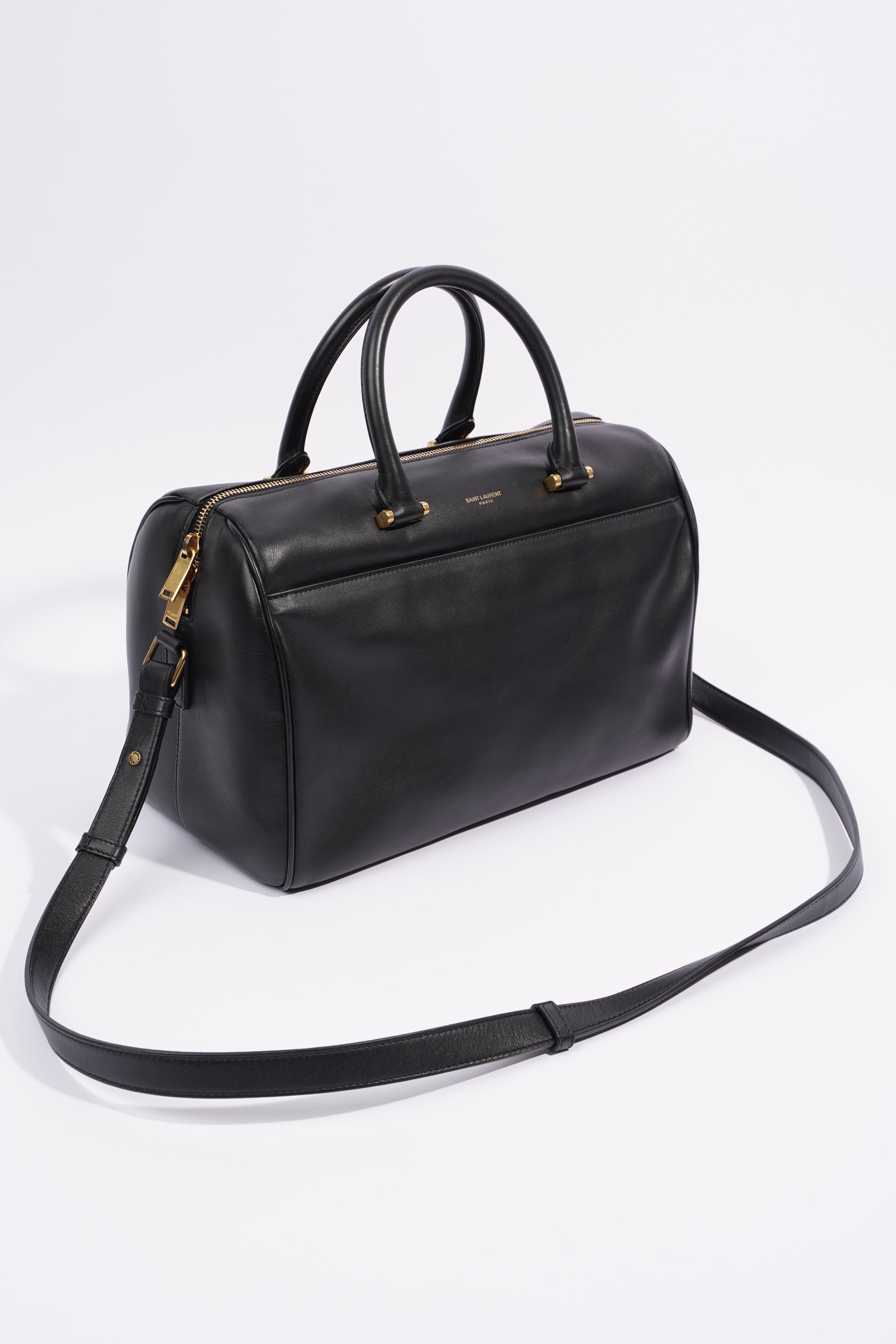 Saint Laurent Duffle Bag Black Leather Small