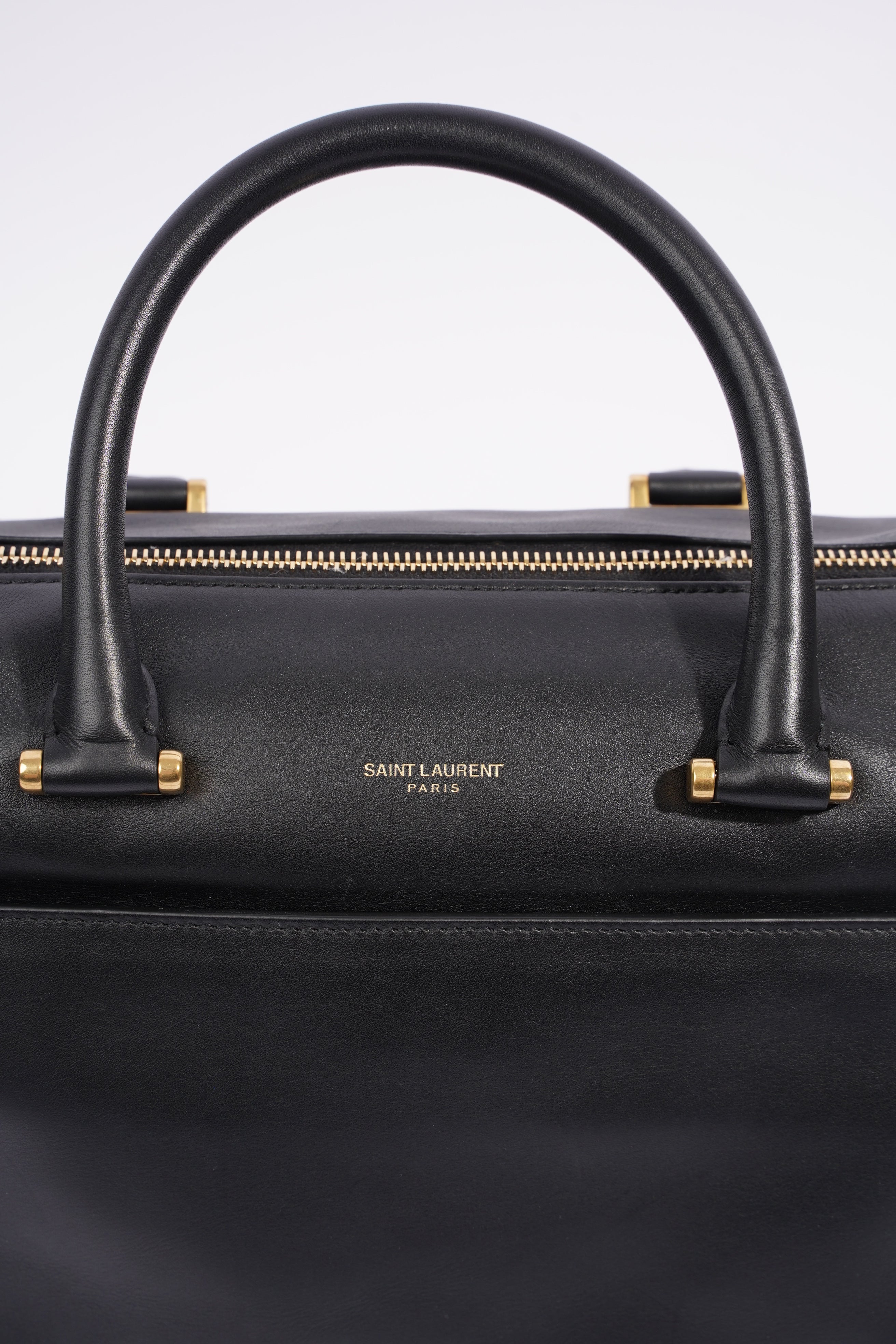 Saint Laurent Duffle Bag Black Leather Small