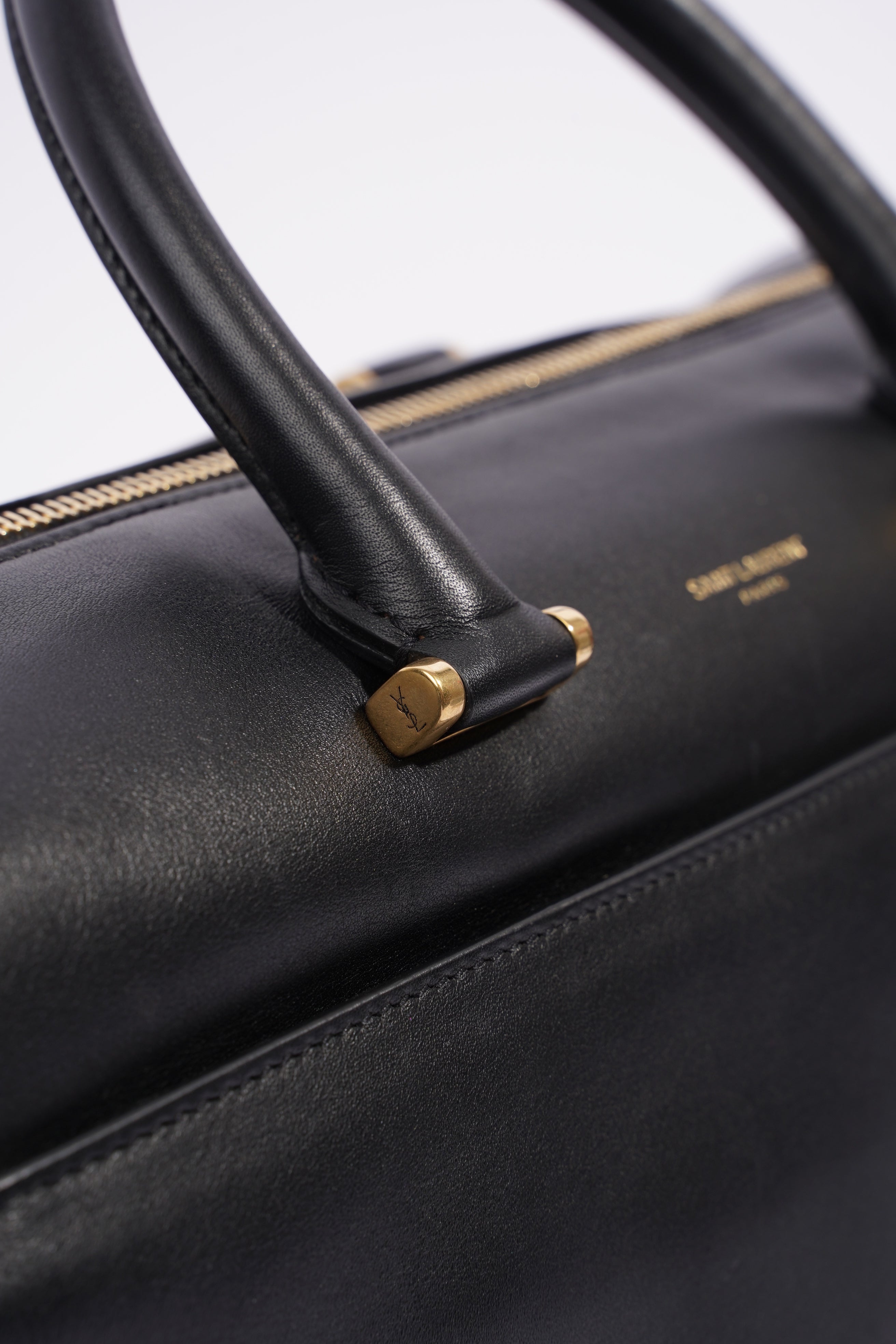 Saint Laurent Duffle Bag Black Leather Small