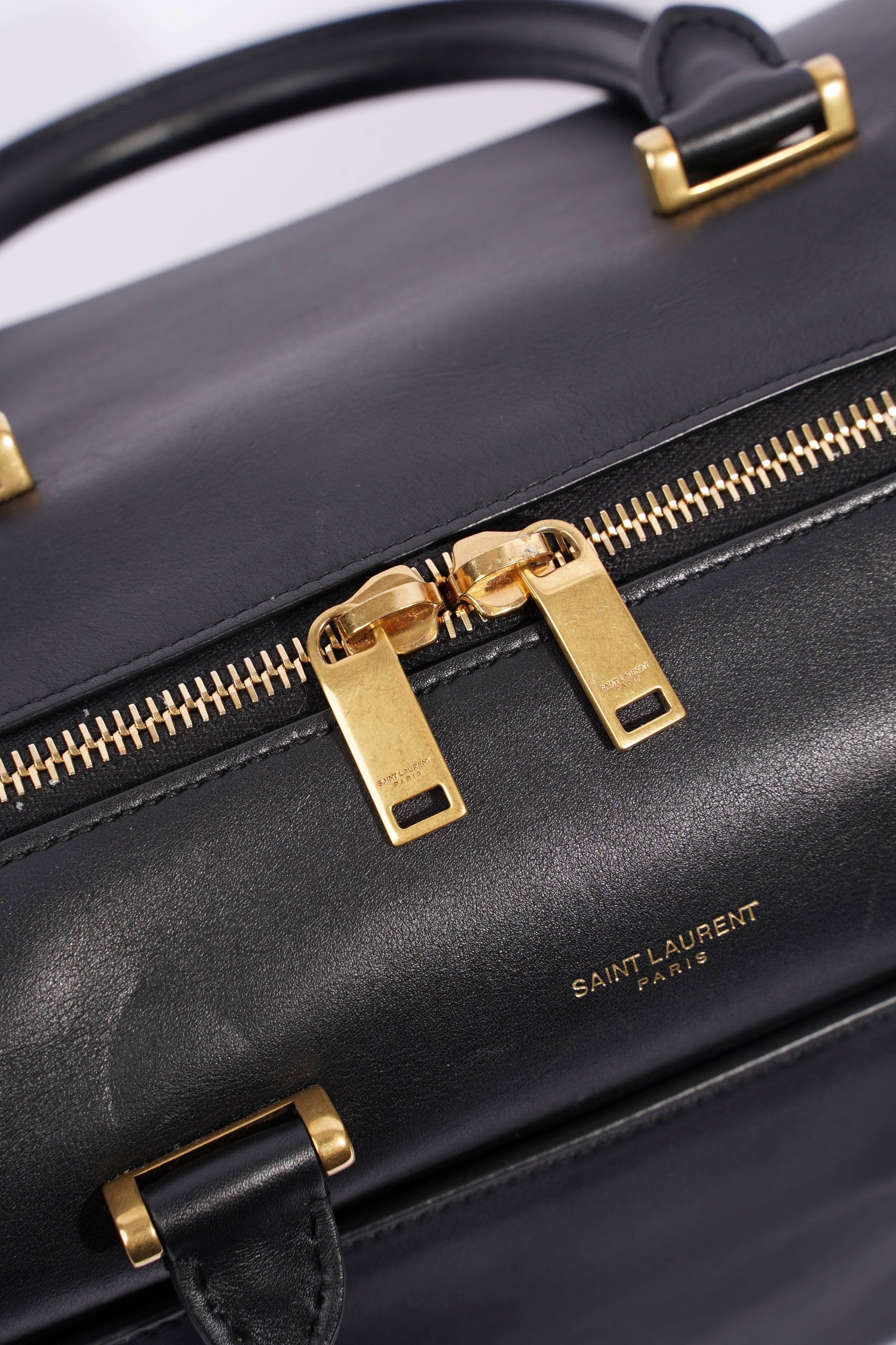 Saint Laurent Duffle Bag Black Leather Small