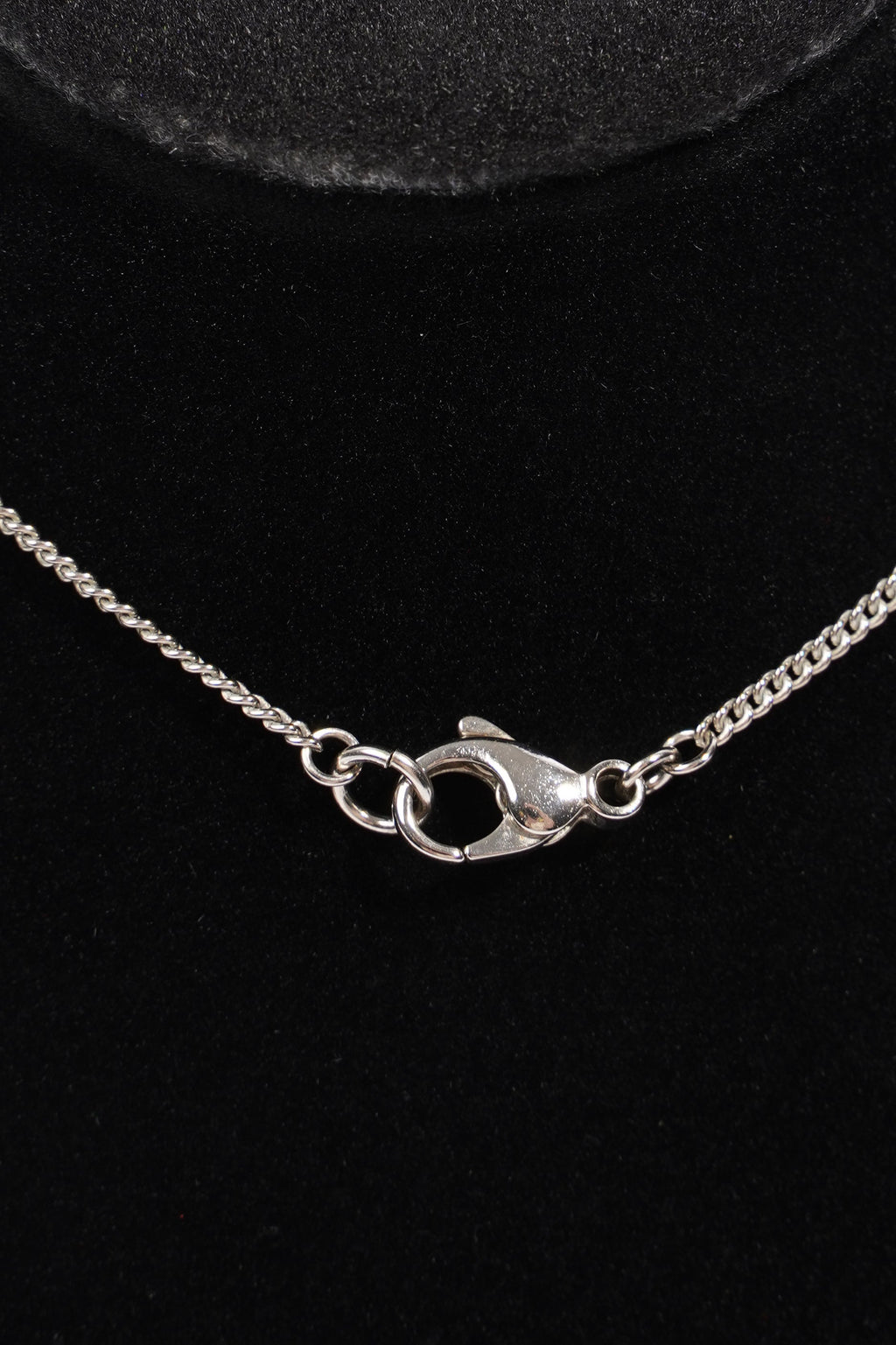 Chanel Double Logo Necklace Silver / Diamante Base Metal
