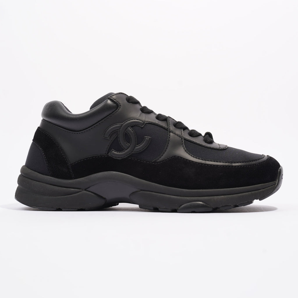 Chanel CC Logo Sneakers Black Suede 36