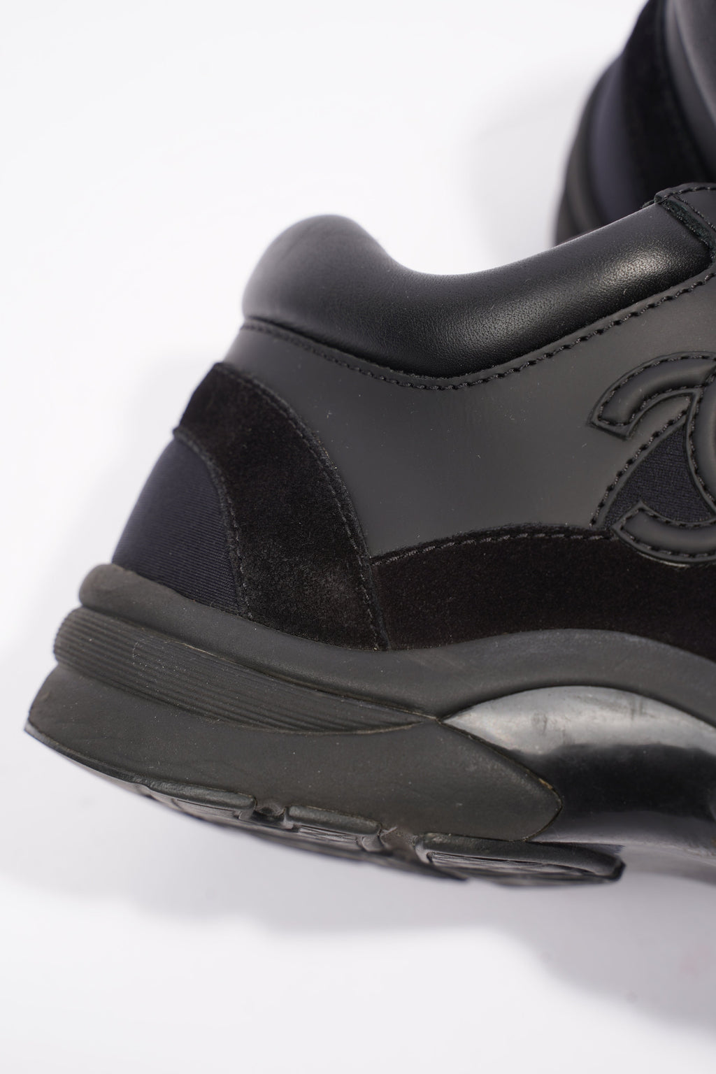 Chanel CC Logo Sneakers Black Suede 36