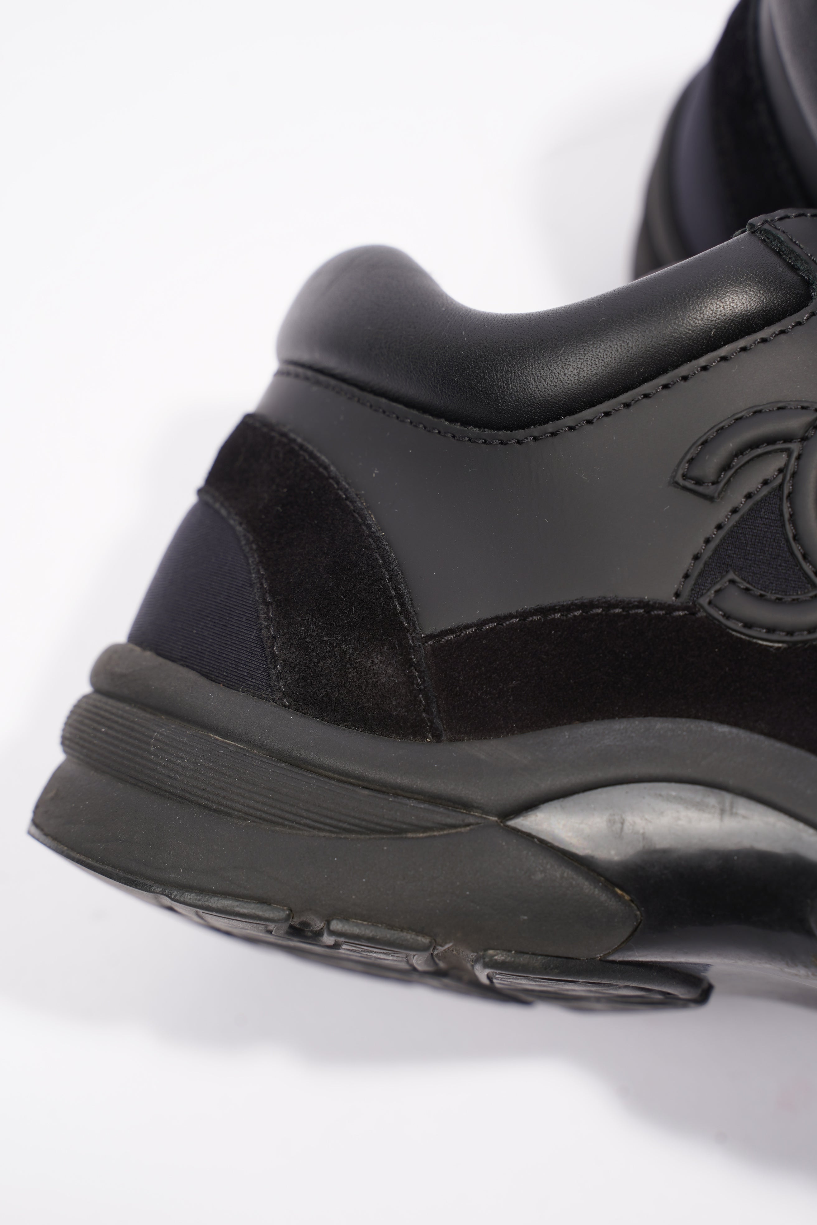 Chanel CC Logo Sneakers Black Suede 36