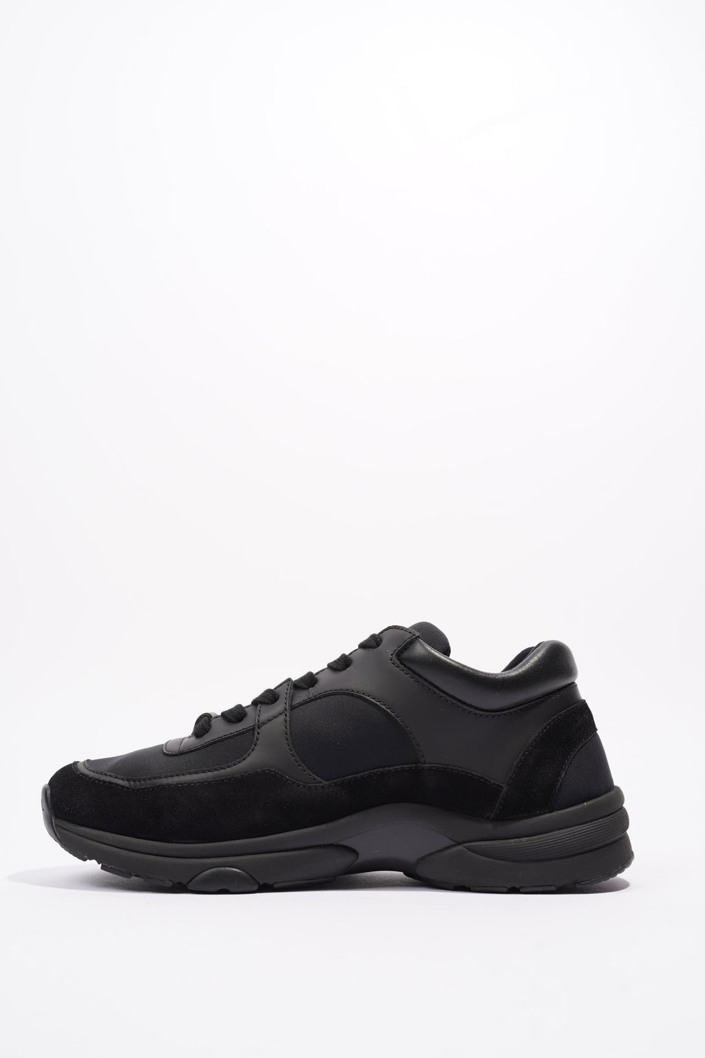 Chanel CC Logo Sneakers Black Suede 36