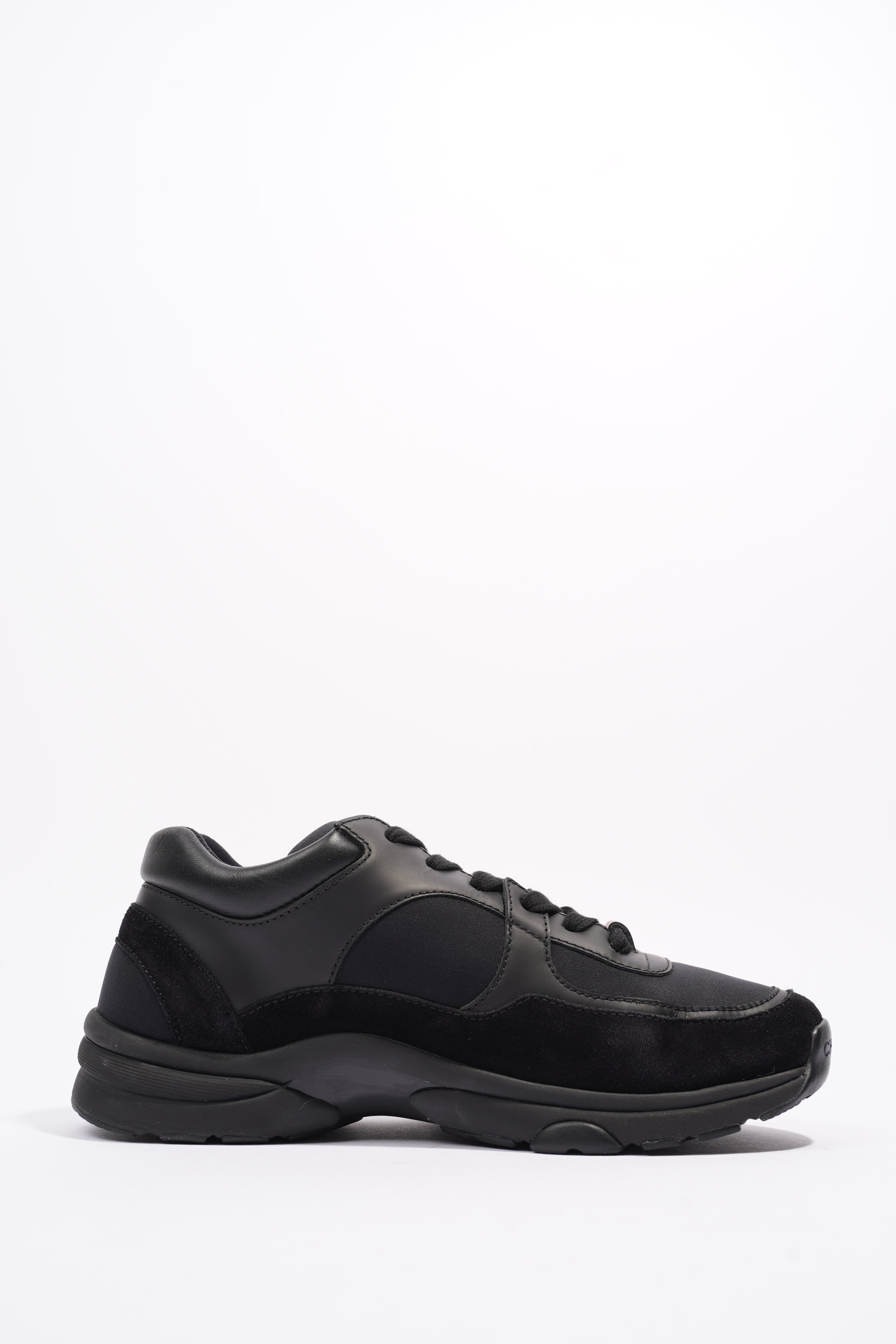 Chanel CC Logo Sneakers Black Suede 36
