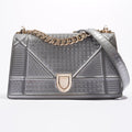 Christian Dior Diorama Silver Patent Leather Small