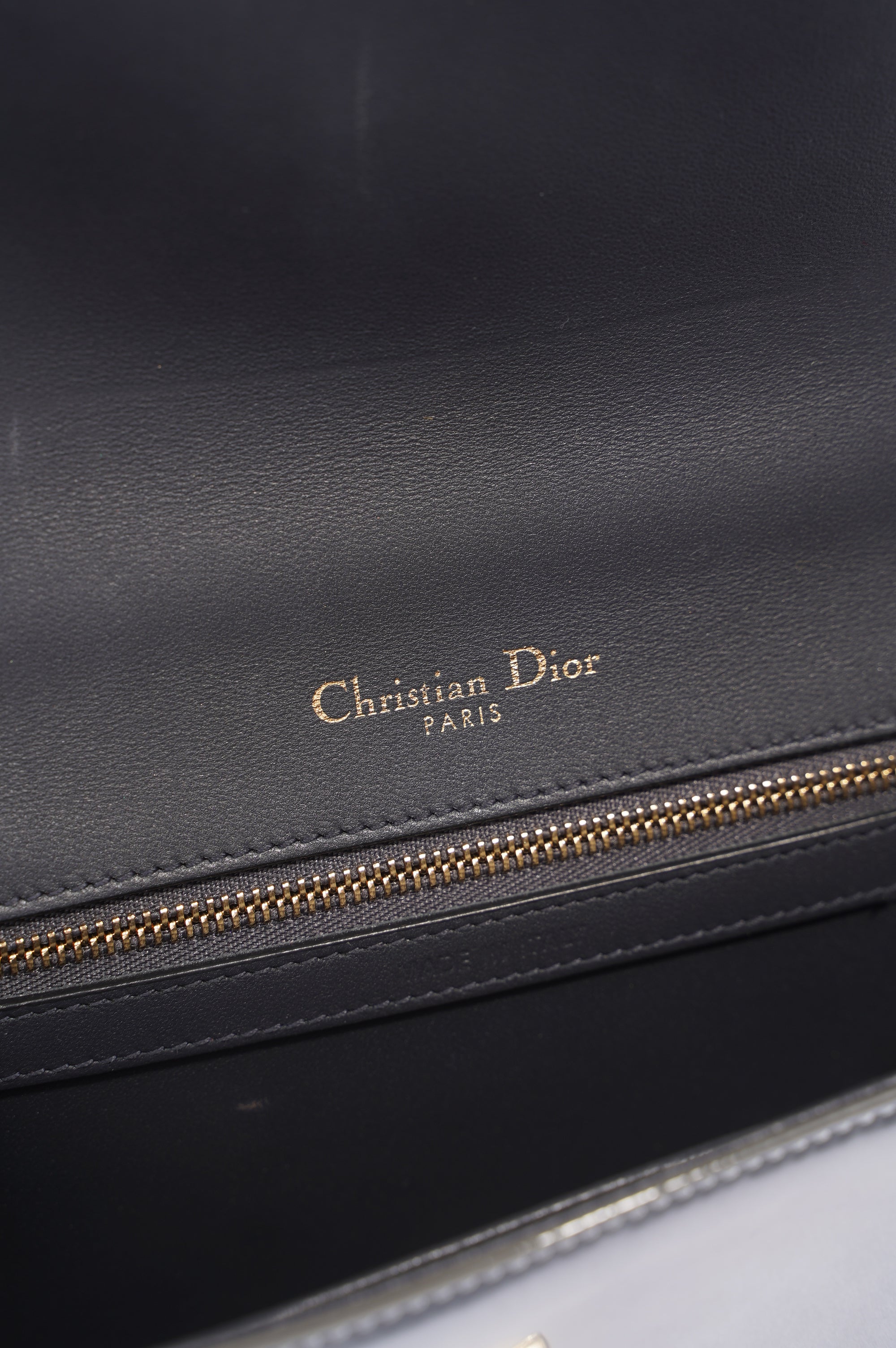 Christian Dior Diorama Silver Patent Leather Small