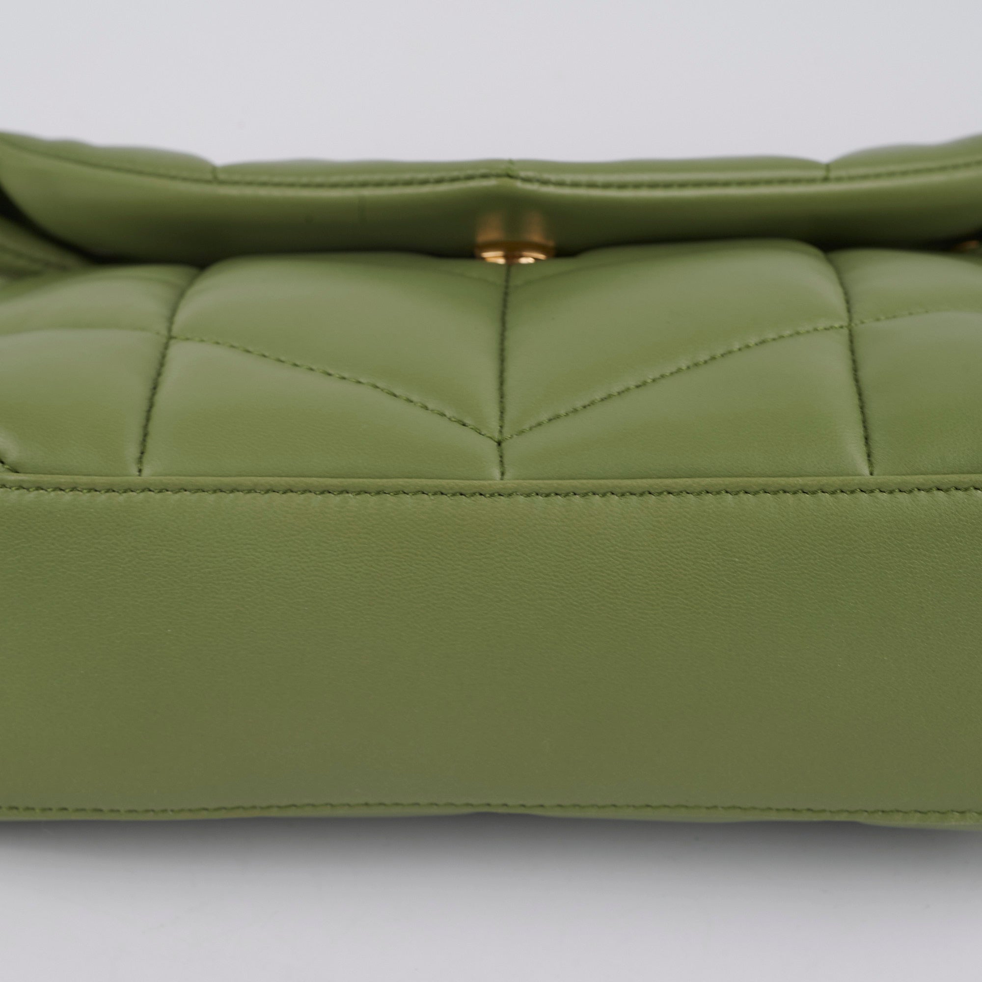 Saint Laurent Puffer Toy Shoulder Bag Green