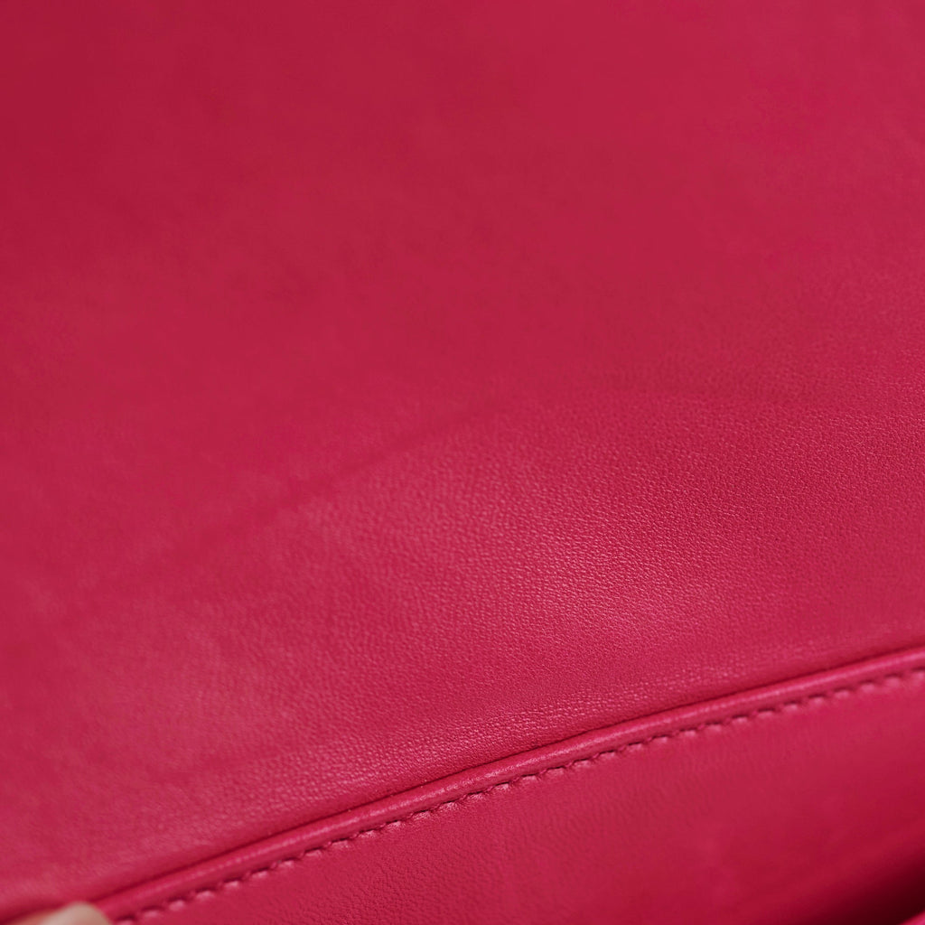 Saint Laurent Small Sulpice Chevron Pink Crossbody Bag