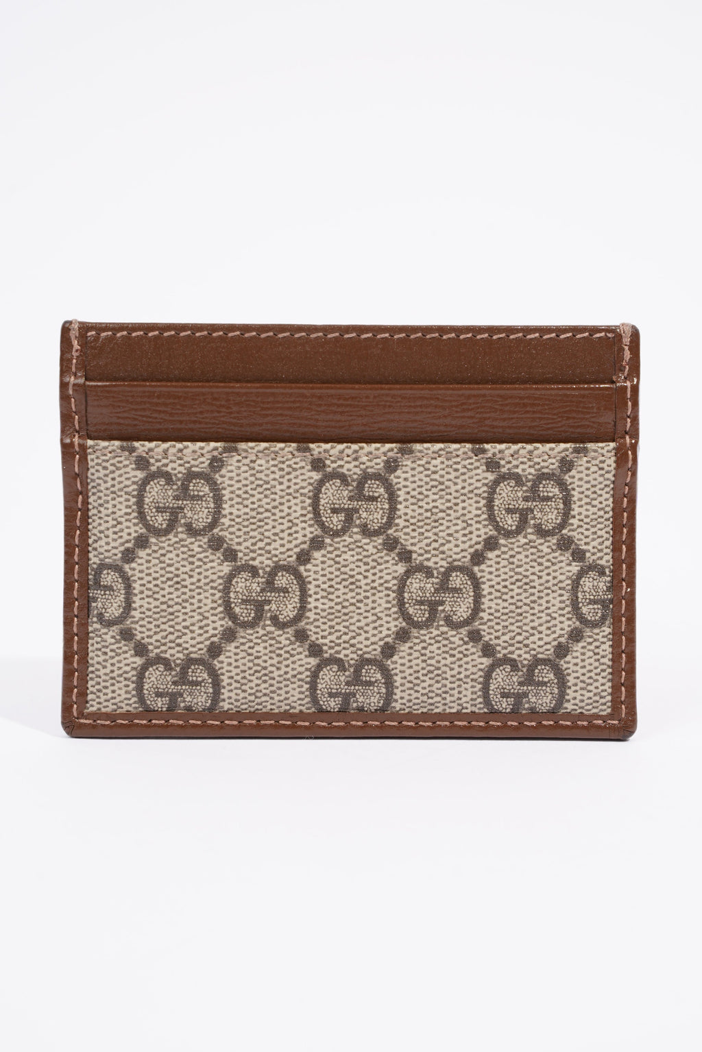 Gucci Card Case With Interlocking G GG Supreme Coated Canvas