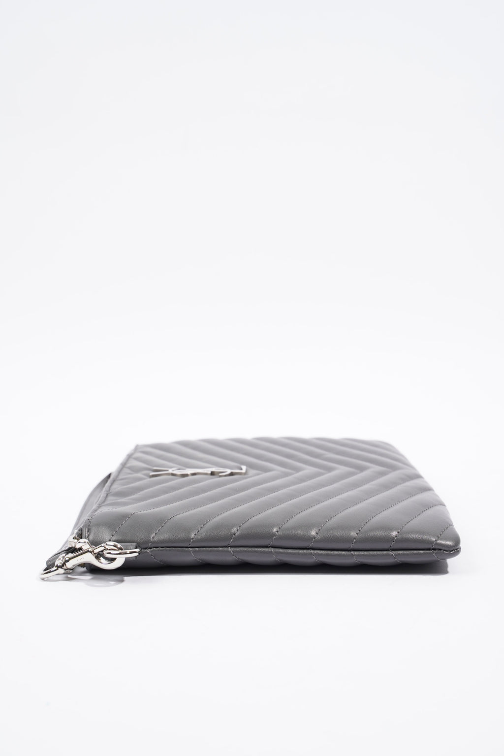 Saint Laurent Jolie Clutch Bag Storm Calfskin Leather