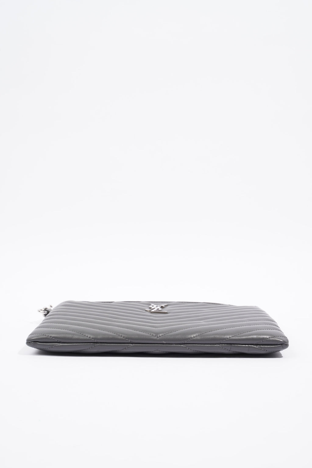 Saint Laurent Jolie Clutch Bag Storm Calfskin Leather