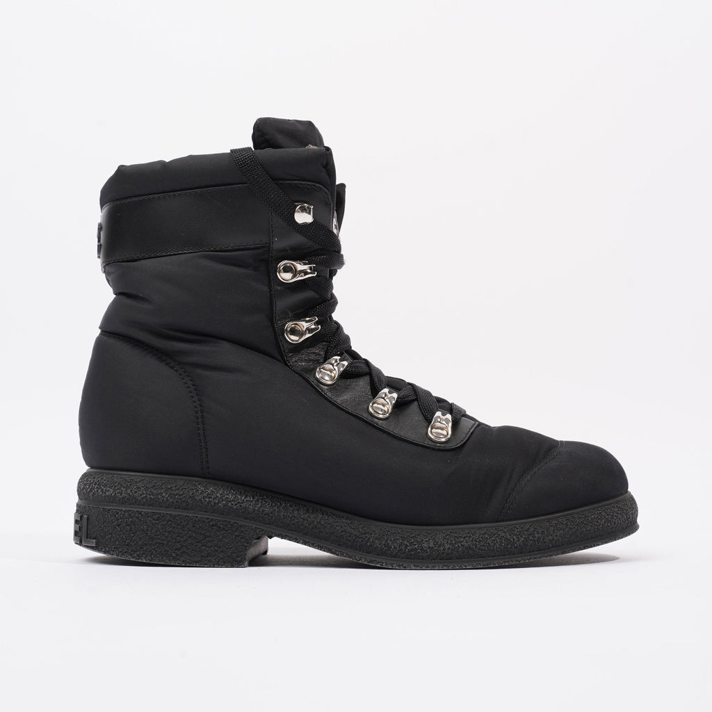 Chanel Coco Neige Black Nylon EU 37 UK 4