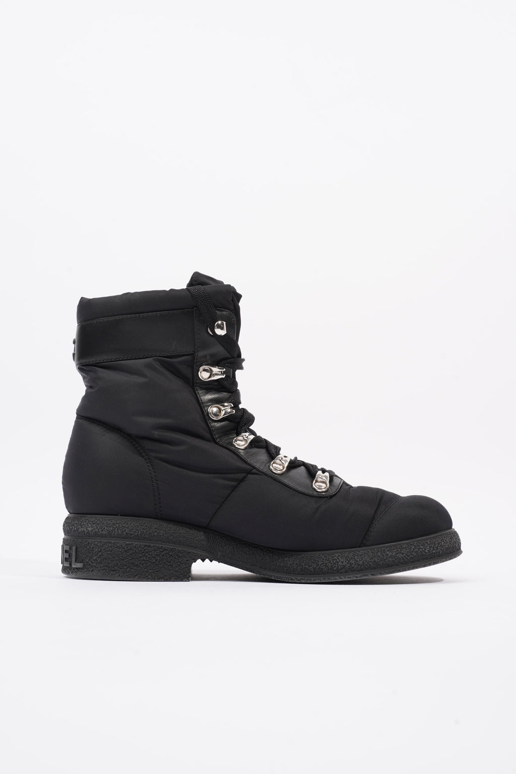 Chanel Coco Neige Black Nylon EU 37 UK 4