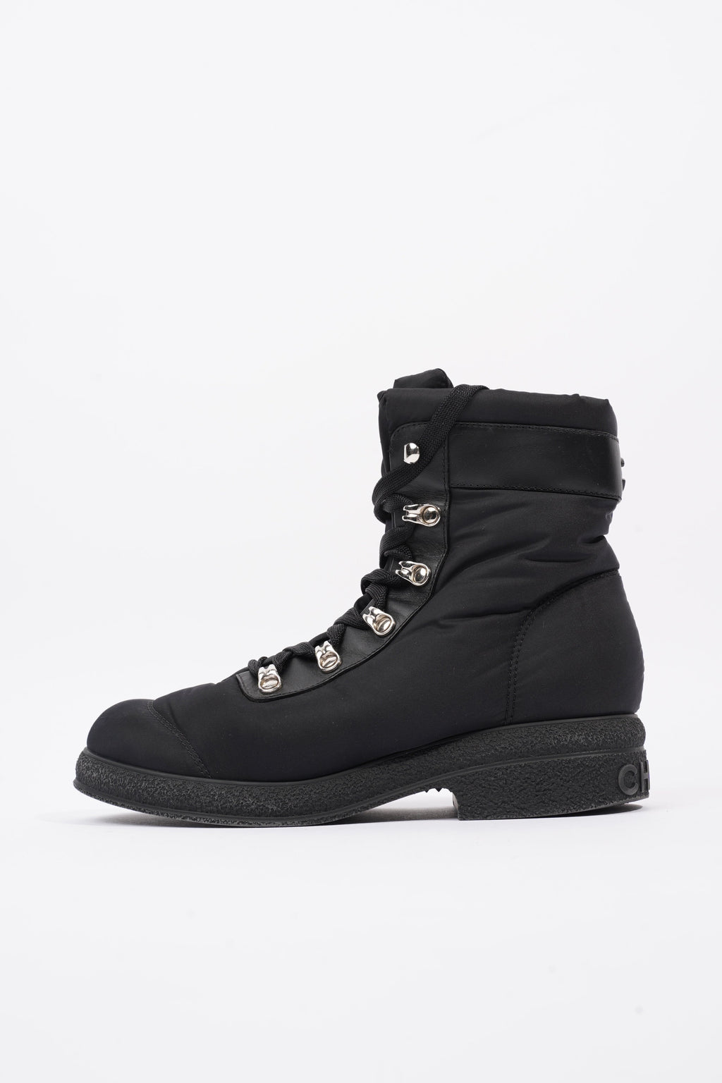 Chanel Coco Neige Black Nylon EU 37 UK 4