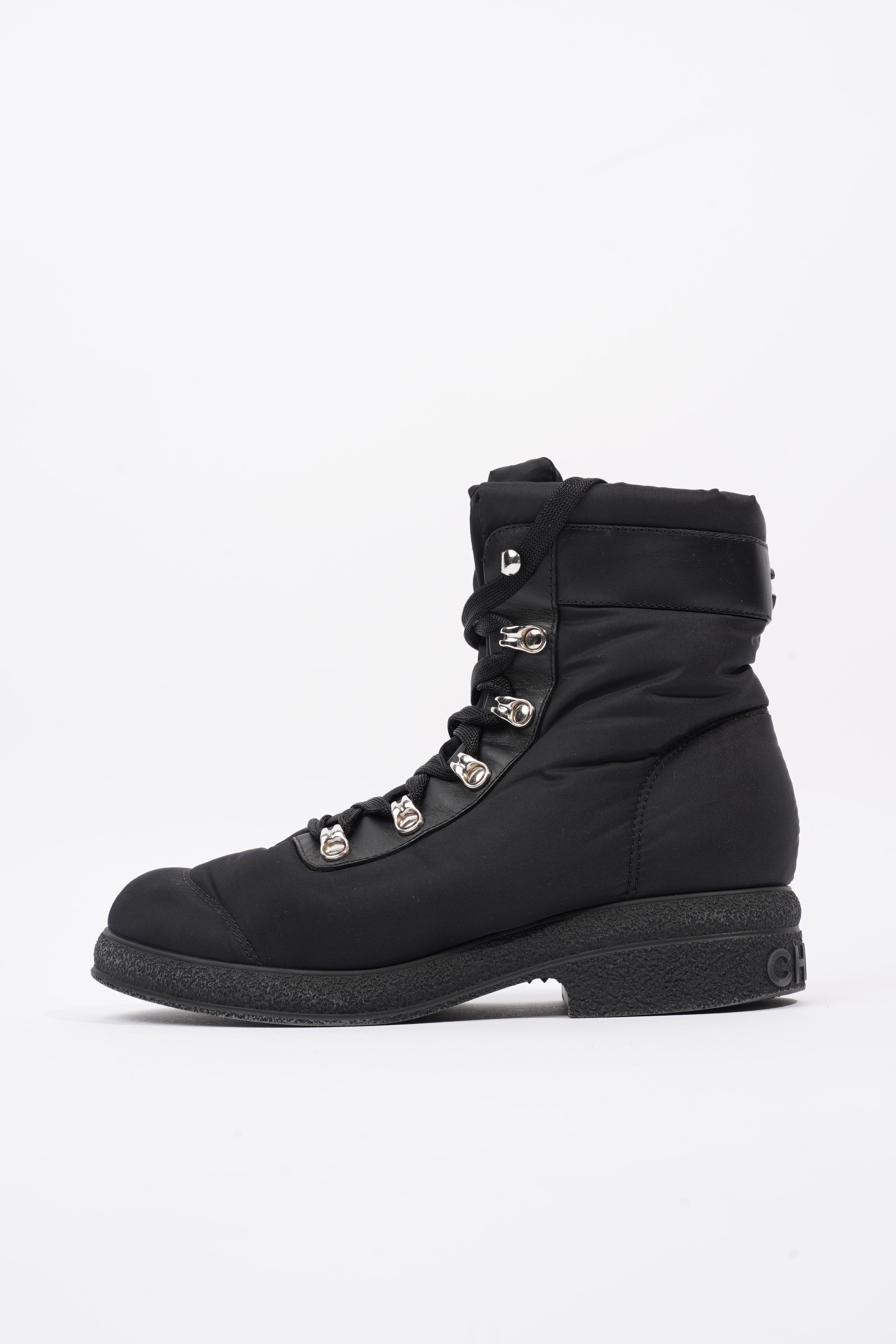 Chanel Coco Neige Black Nylon EU 37 UK 4