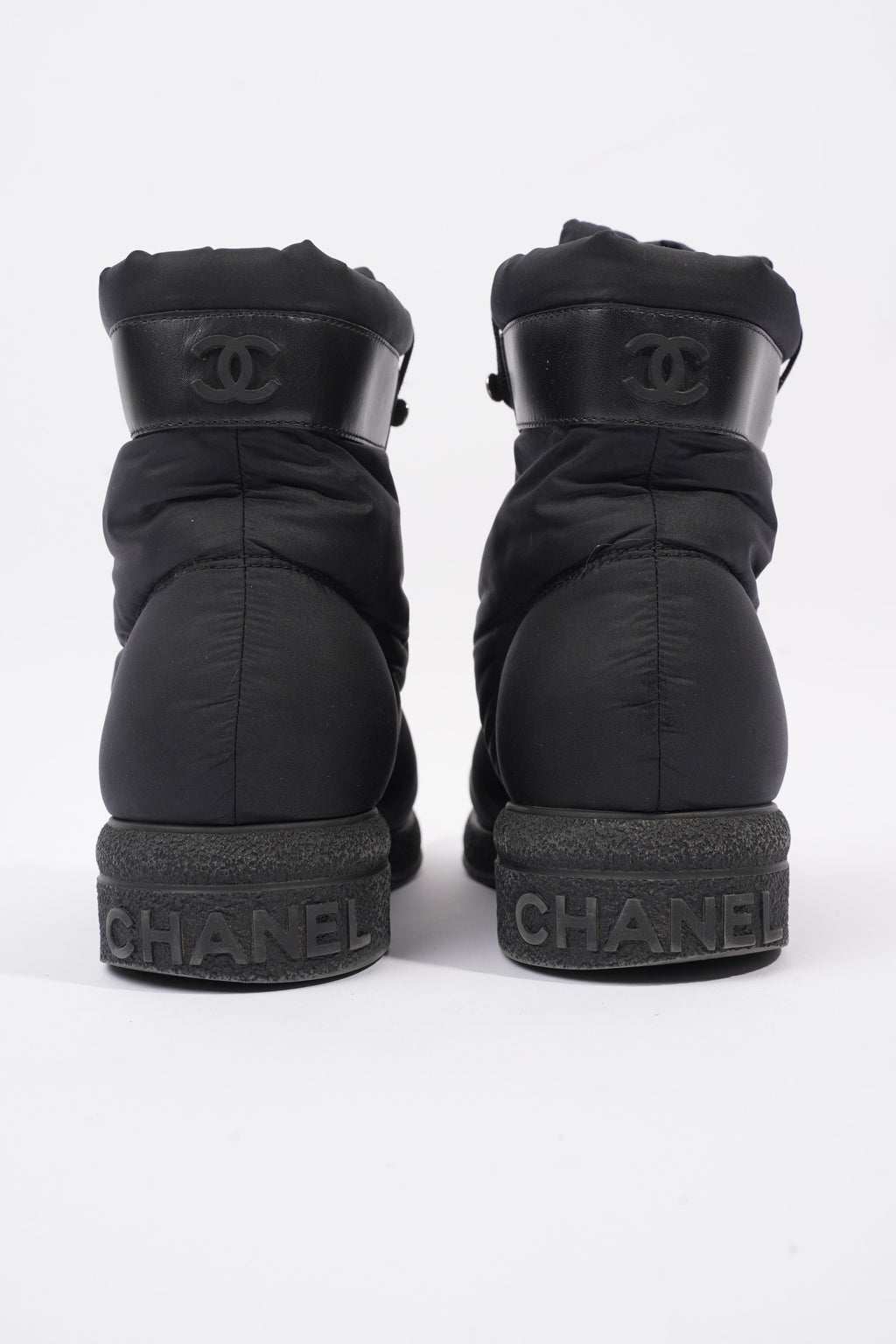 Chanel Coco Neige Black Nylon EU 37 UK 4