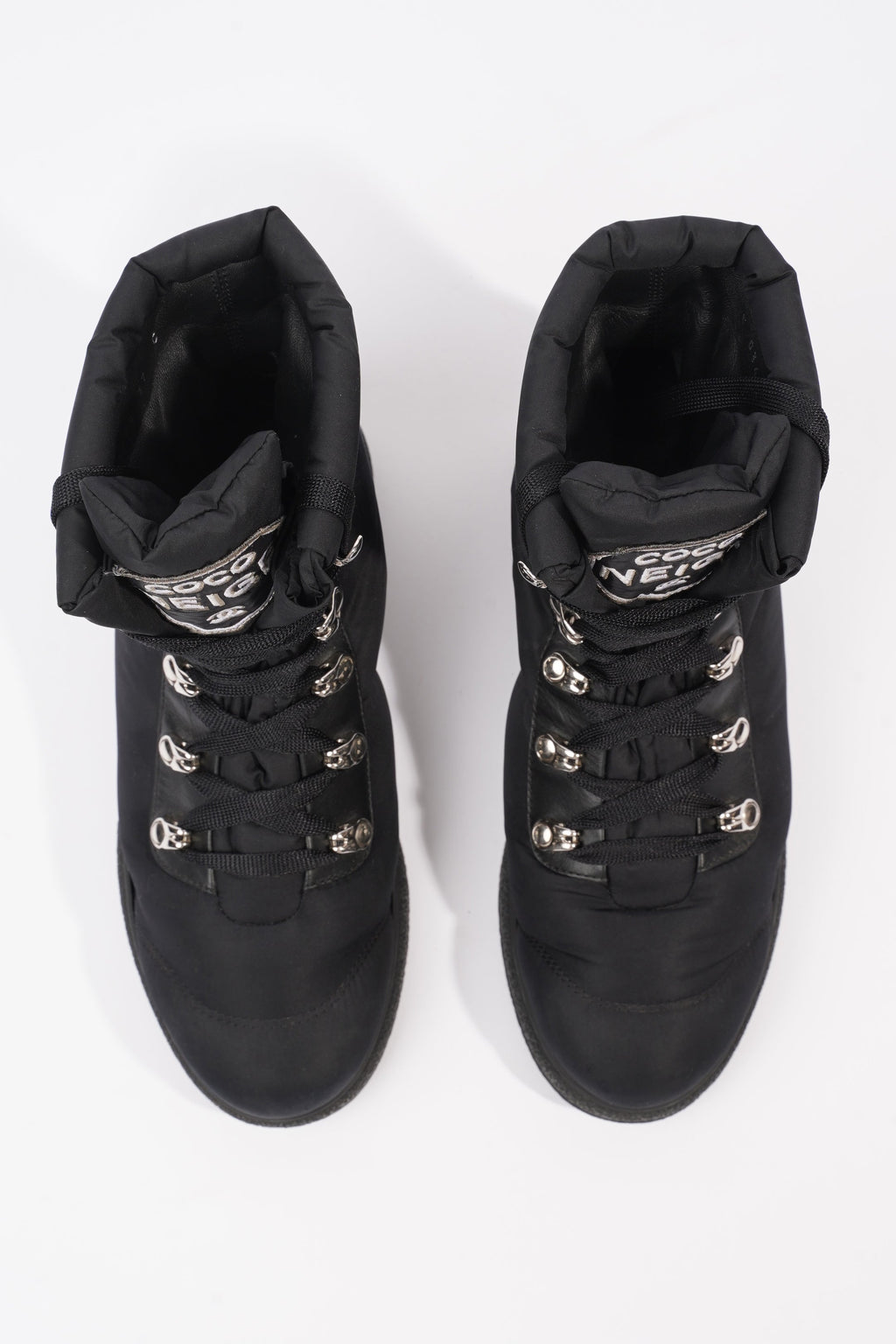 Chanel Coco Neige Black Nylon EU 37 UK 4
