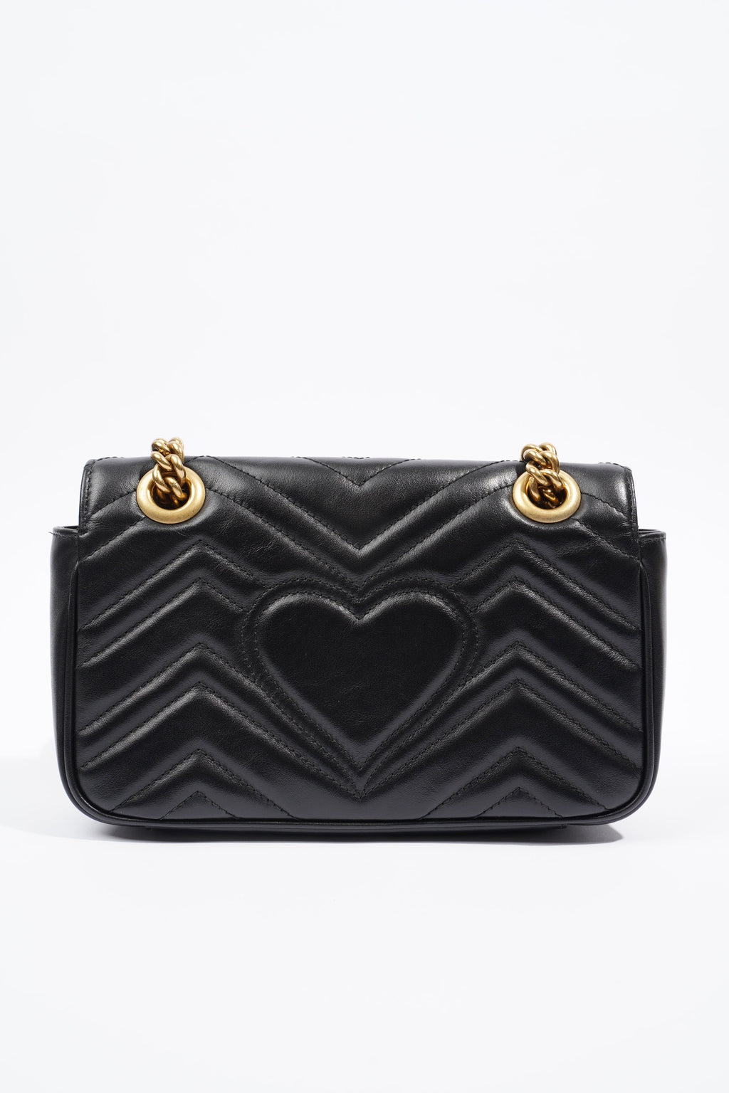 Gucci Marmont Flap Black Matelasse Leather Mini