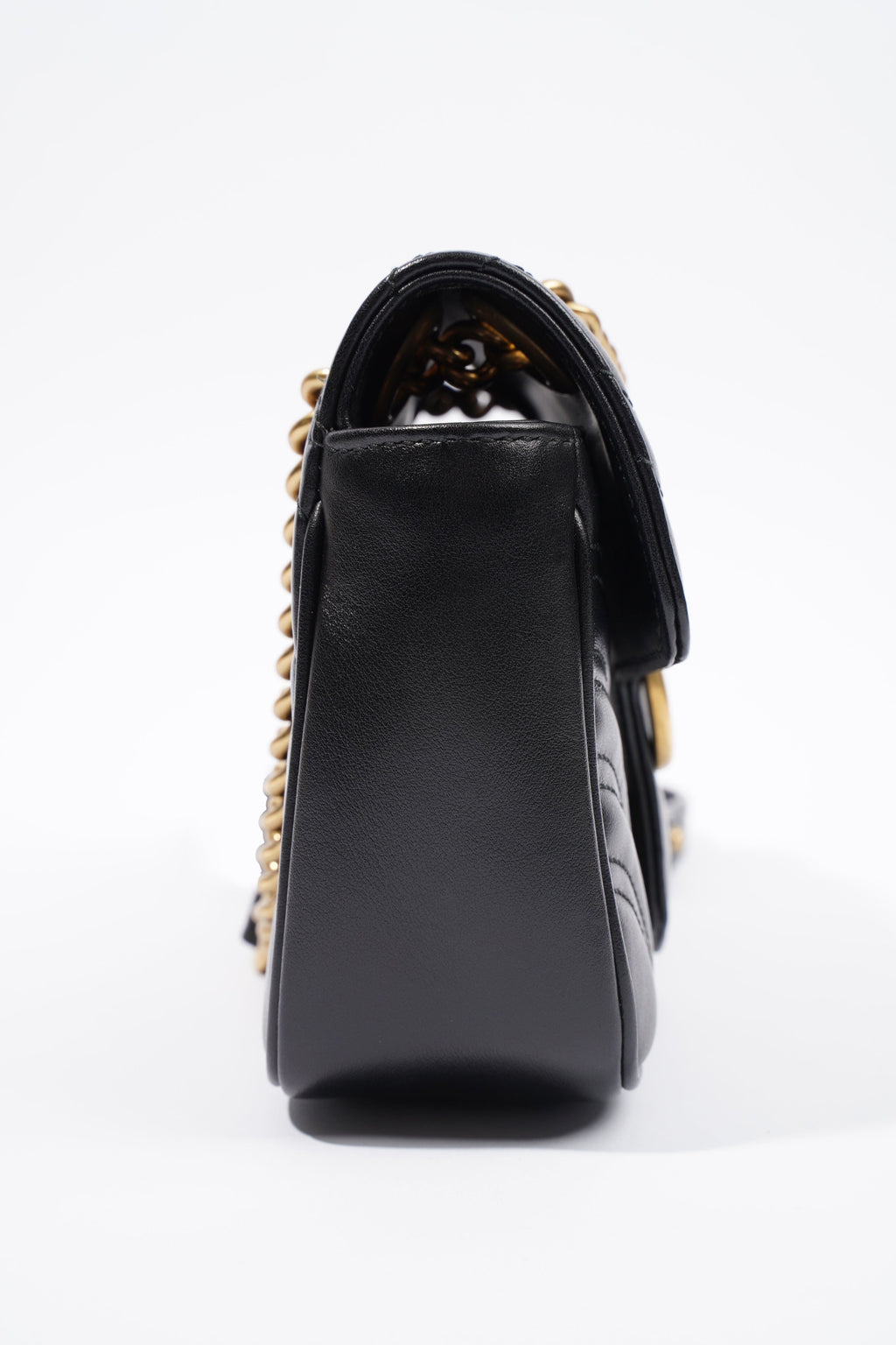 Gucci Marmont Flap Black Matelasse Leather Mini