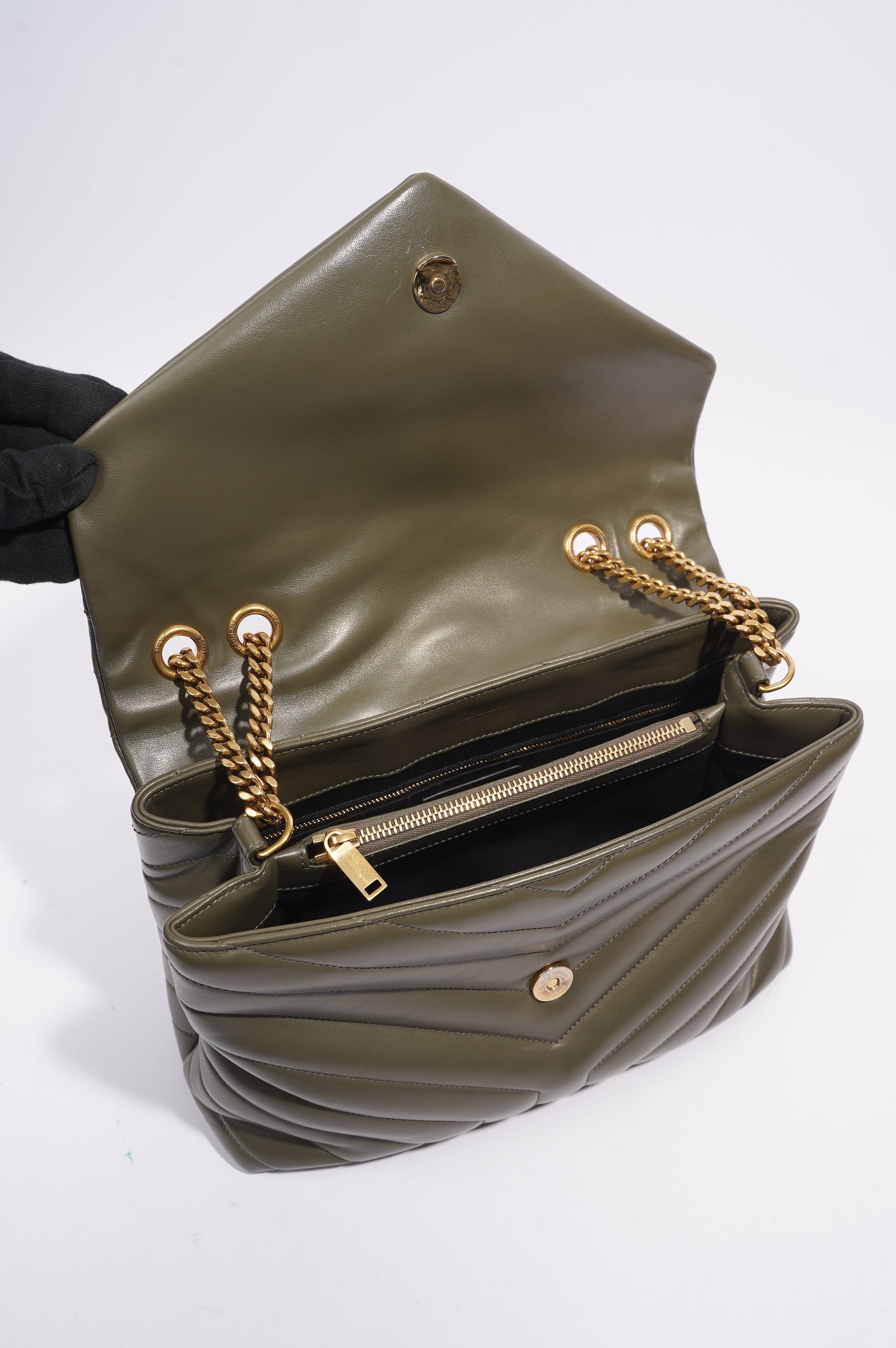 Saint Laurent Lou Lou Shoulder Bag Forrest Green Medium