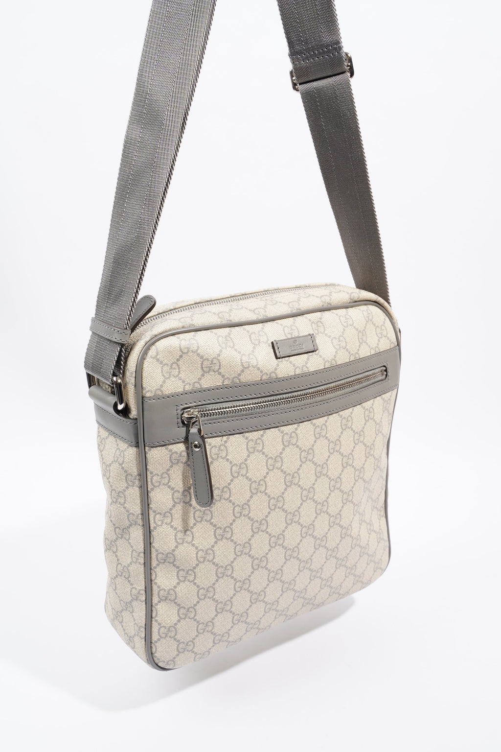Gucci Messenger Bag Beige / Grey Canvas